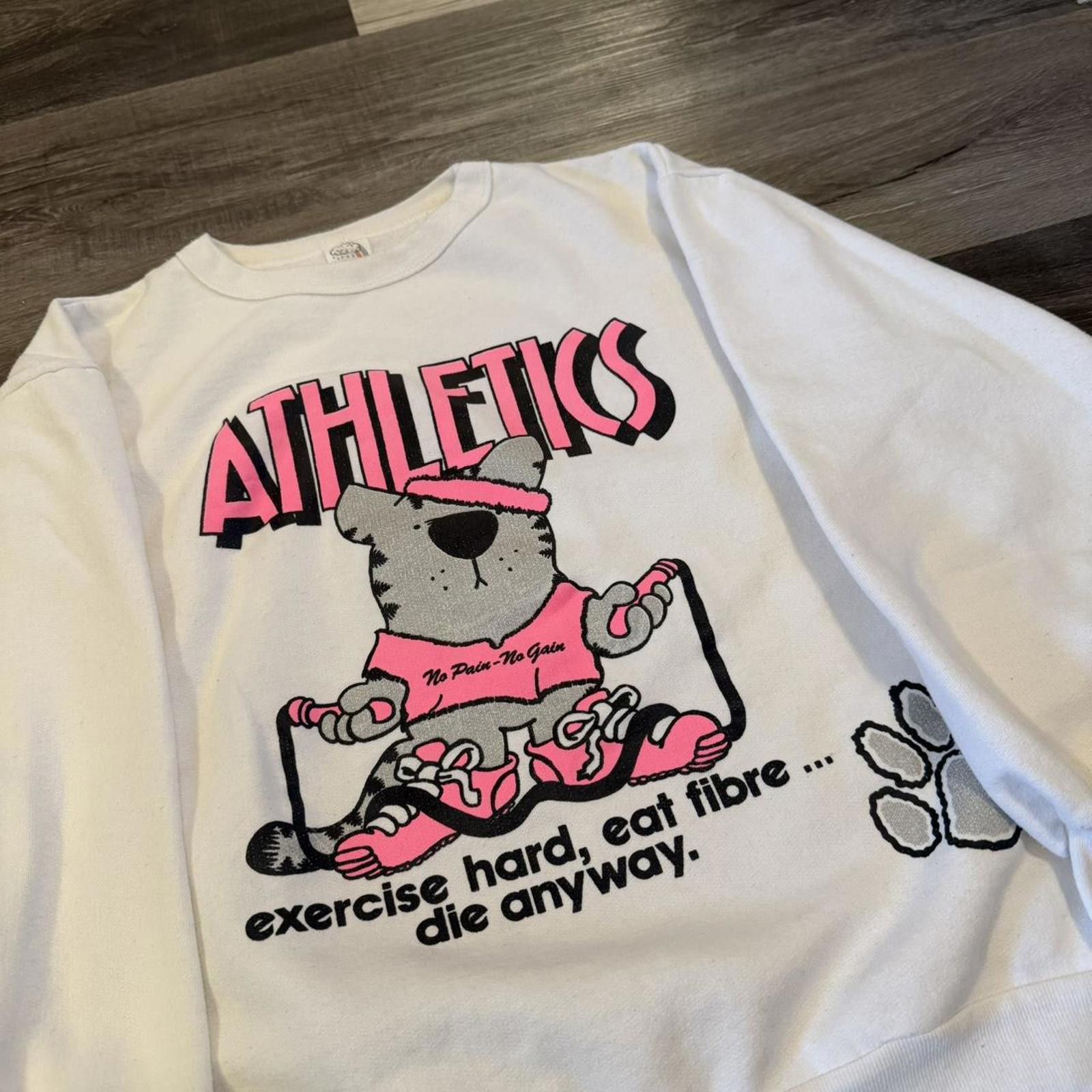 Other vintage athletics exercise hard die anyways sweatshirt 90s S Size US S / EU 44-46 / 1 - 1 Thumbnail