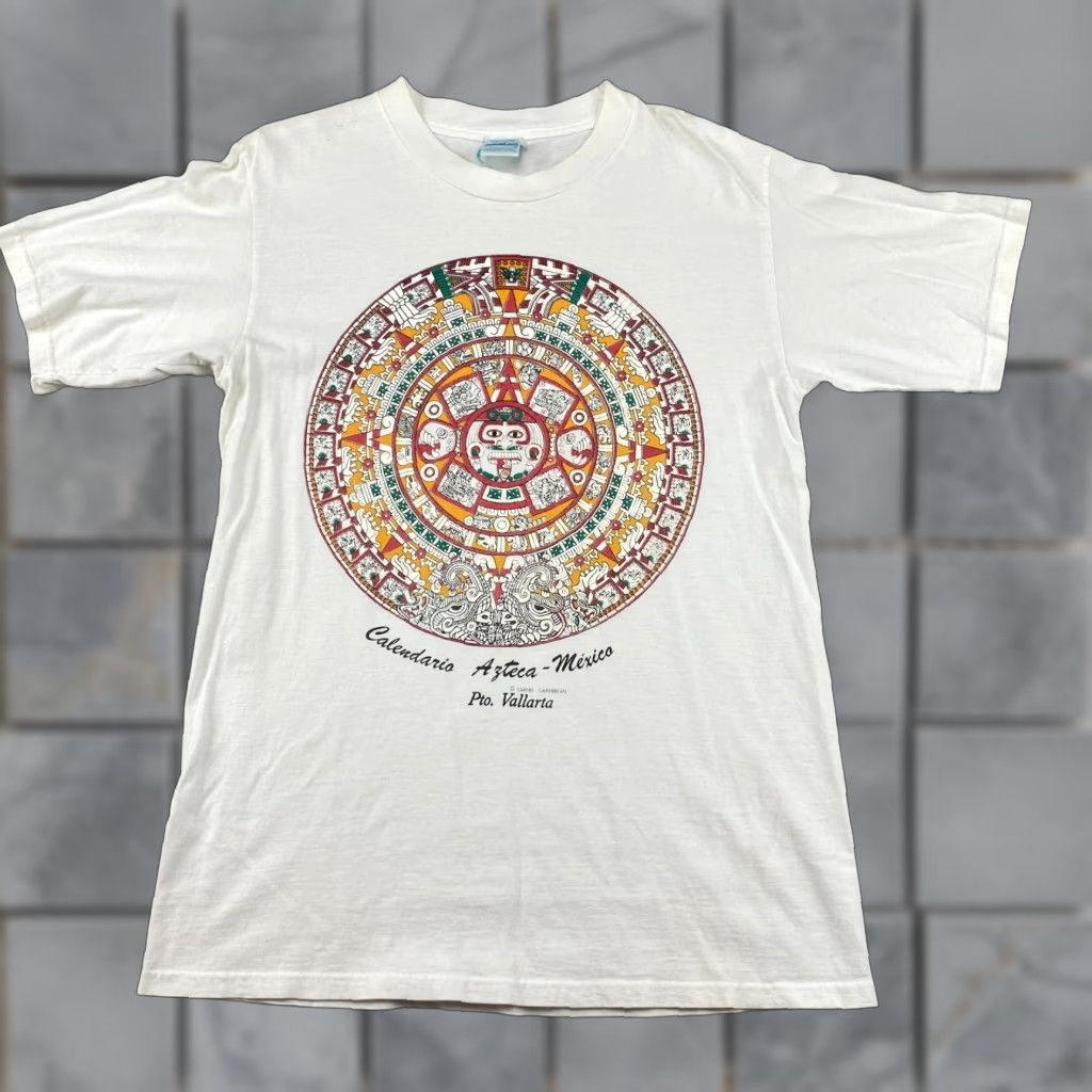 Vintage VINTAGE Caribe Caribbean Shirt Mens M White Logo Graphic Print Mexico Theme Size US M / EU 48-50 / 2 - 1 Thumbnail