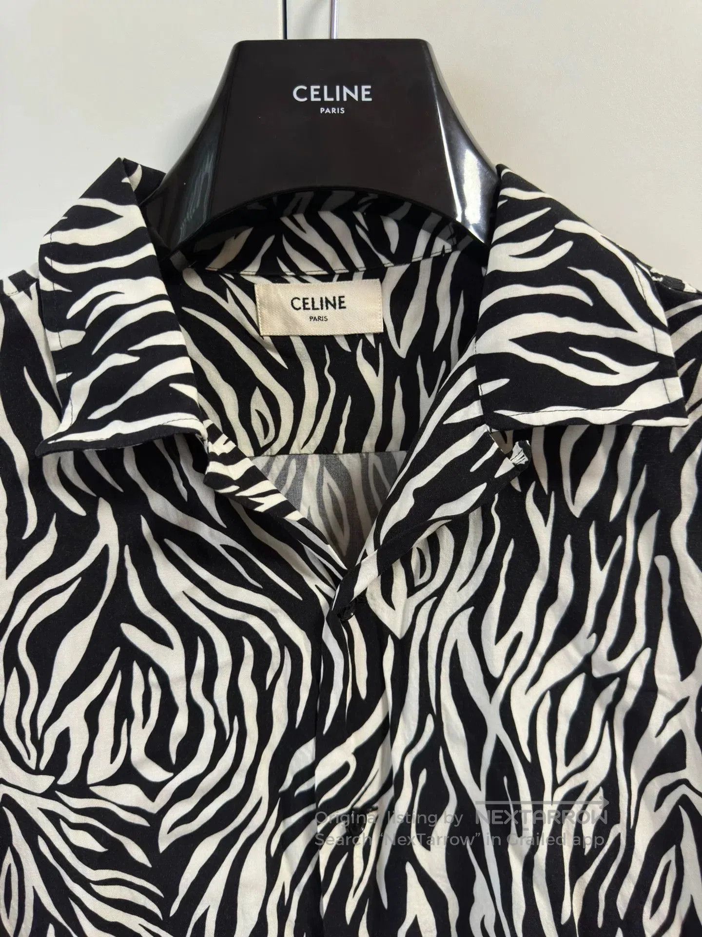 Celine celine black and white zebra print shirt. Size US M / EU 48-50 / 2 - 2 Thumbnail