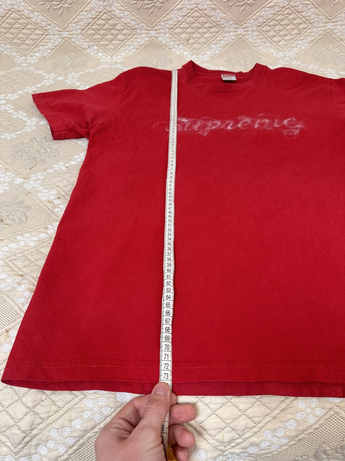 Supreme 🔥 Supreme Smoke Logo Tee Magenta FW19 Box T Shirt USA Red Size US L / EU 52-54 / 3 - 12 Thumbnail