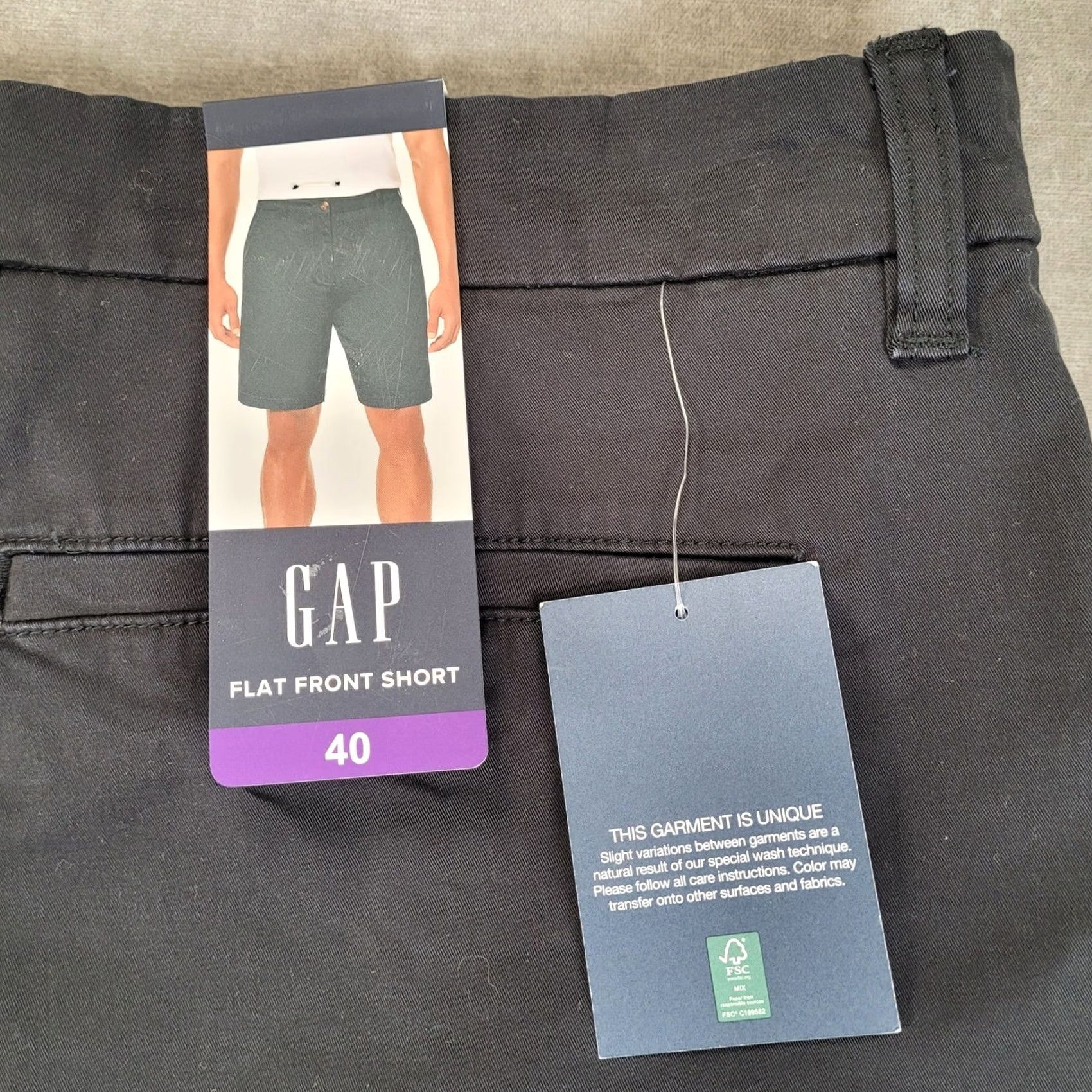 Gap Gap Y2K Mens Chino Shorts Navy Blue Flat Front Size 40 New Old Stock Size US 40 / EU 56 - 4 Thumbnail