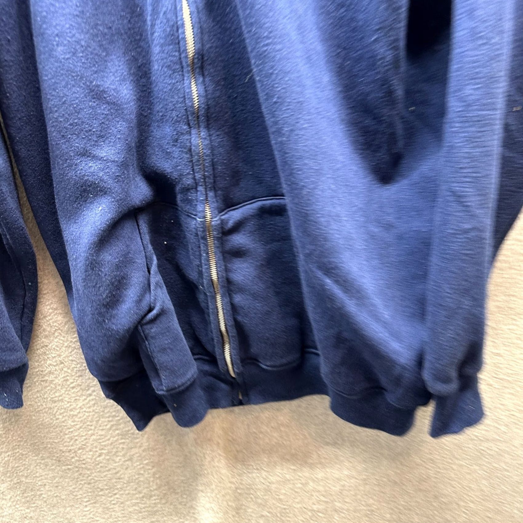 Vintage VINTAGE Grandparent Hoodie Adult Medium Blue Full Zip Thermal Mens Sweater 70s Hoodie Size US M / EU 48-50 / 2 - 5 Thumbnail