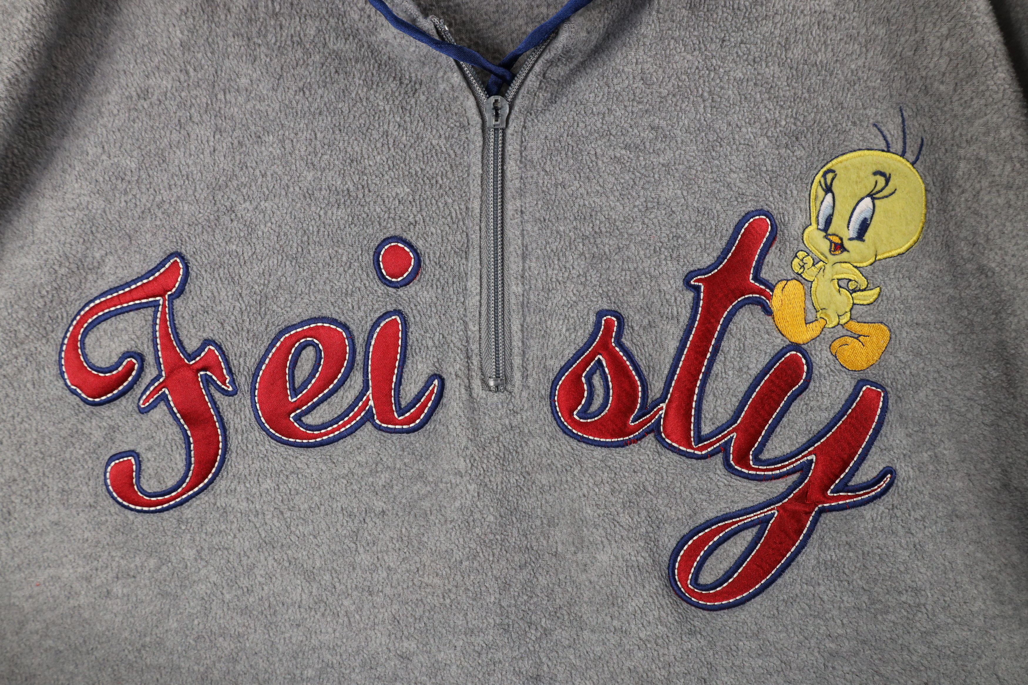 Vintage Vintage 90s Looney Tunes Tweety Bird Fiesta Fleece Hoodie Size 4XL / US 24-26 - 9 Thumbnail