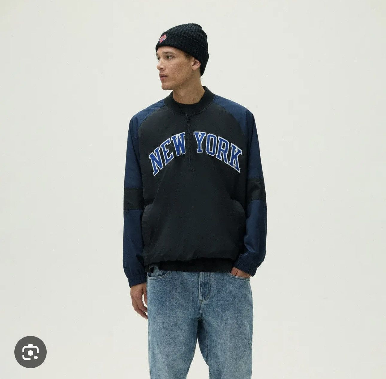 Kith × NBA Kith knicks ball nylon quarter zip black Size US XXL / EU 58 / 5 - 2 Thumbnail