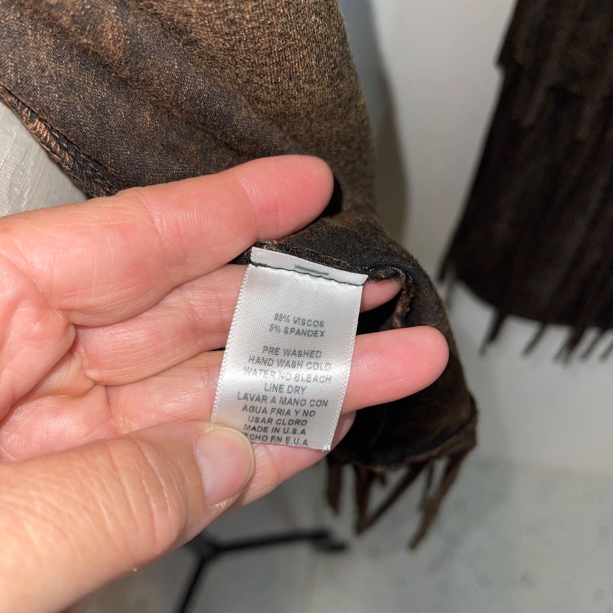 The Unbranded Brand Womens Jacket Pant Set Size Medium Brown Fringed Size ONE SIZE - 4 Thumbnail