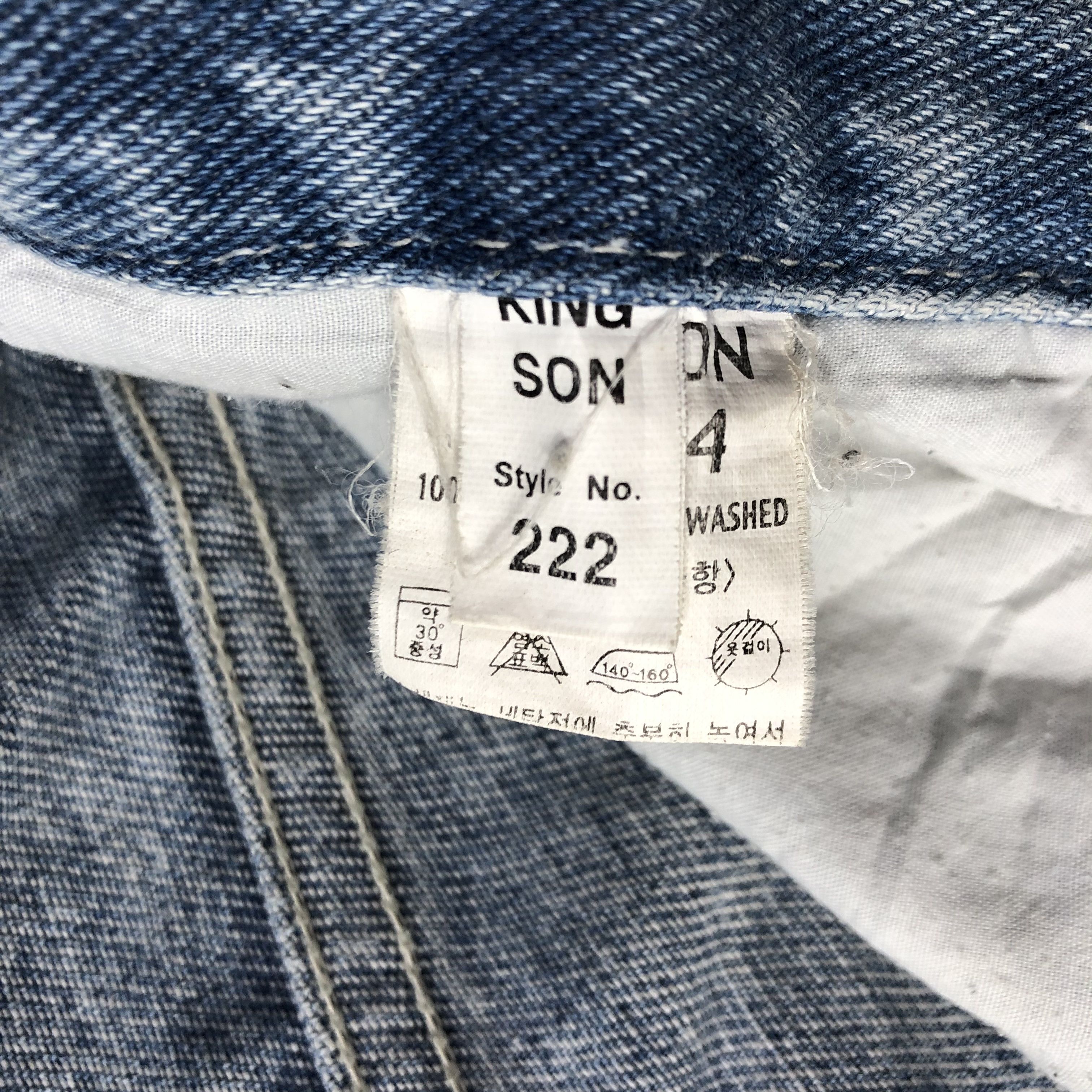 Japanese Brand Vintage Kingson Jeans Ripped Denim KJ3050 Size US 34 / EU 50 - 10 Thumbnail