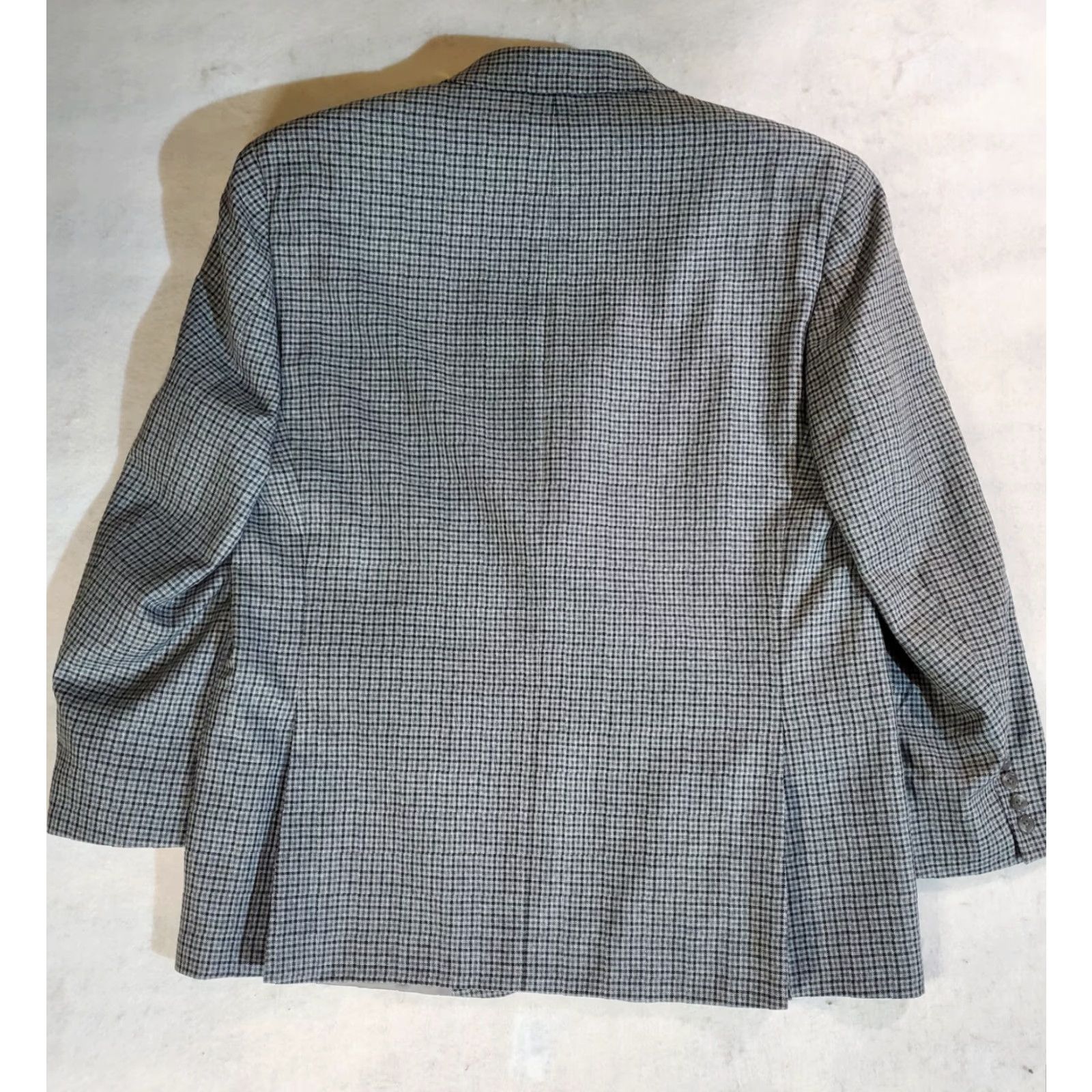Izod IZOD Blazer Sport Coat Jacket Two Button Checkered Geometric Pattern Mens 44 Reg Size 44R - 7 Thumbnail