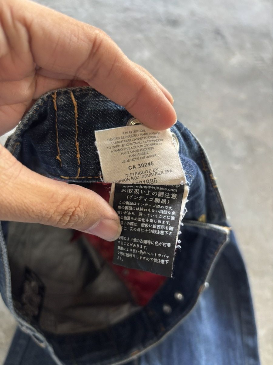 If Six Was Nine SICK FLARE RED PEPPER JEANS DISTRESSED JAPANESE PUNK GOTH Size US 31 - 8 Thumbnail
