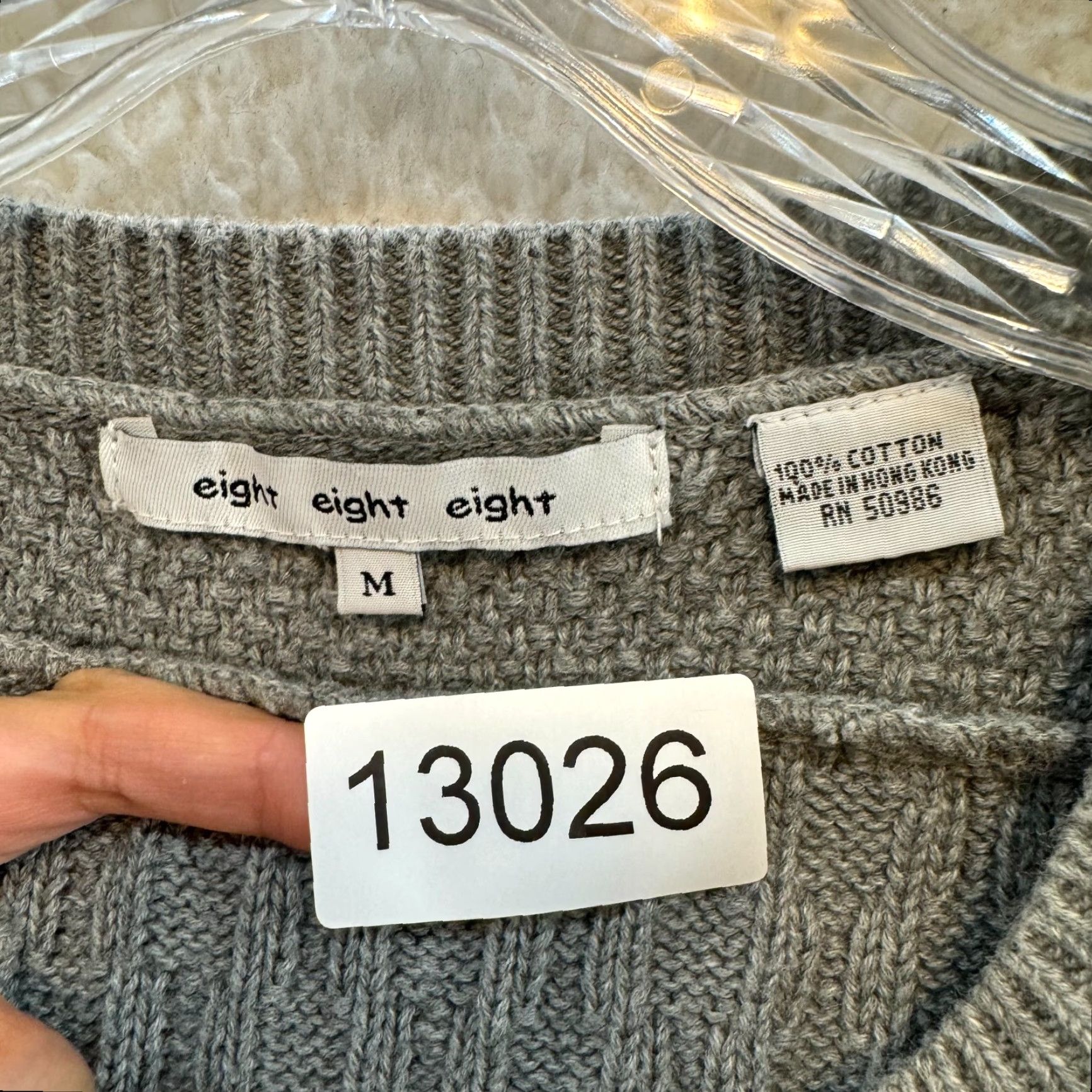 Vintage VINTAGE Y2K Sweater Top Cardigan Long Tunic Cable Knit Grunge Boho M Grey/Cotton Eight Eight Eight Mens Size M / US 6-8 / IT 42-44 - 8 Thumbnail