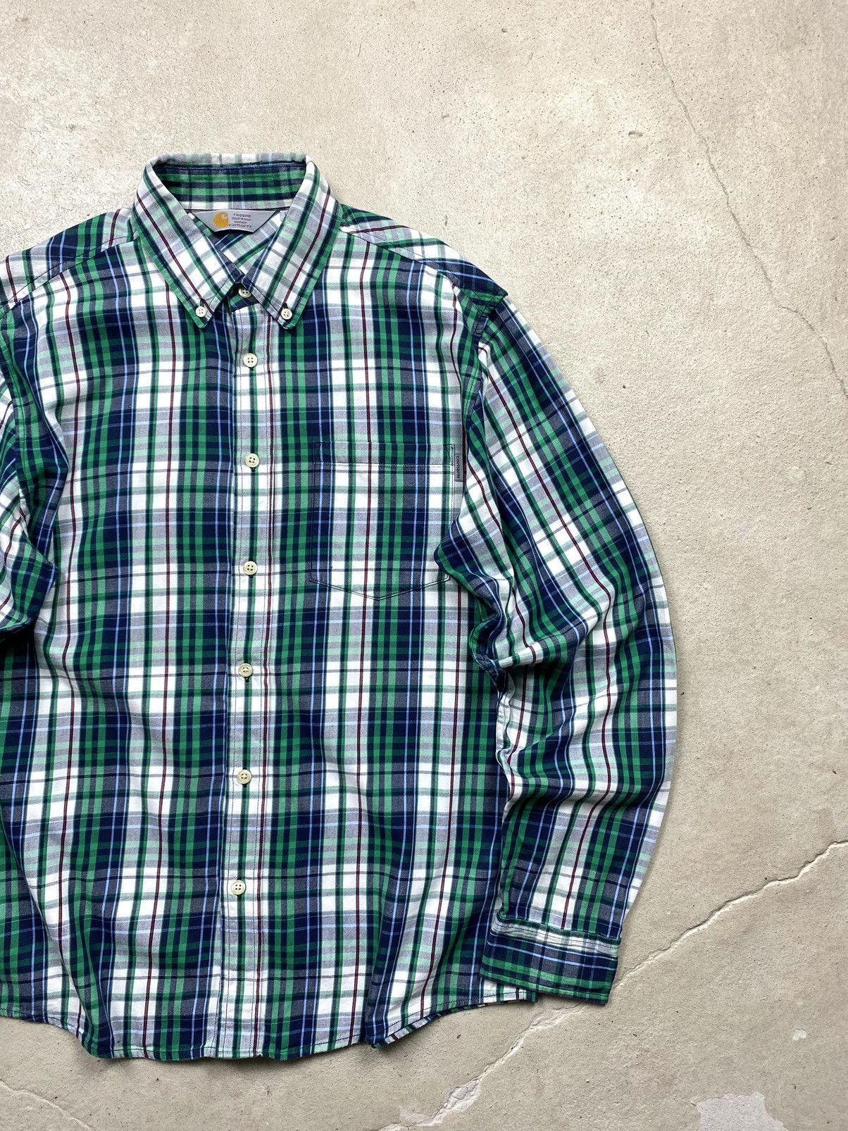 Carhartt Y2K Vintage Carhartt Checkered Plaid Shirt Hype Flannel Size US L / EU 52-54 / 3 - 3 Thumbnail