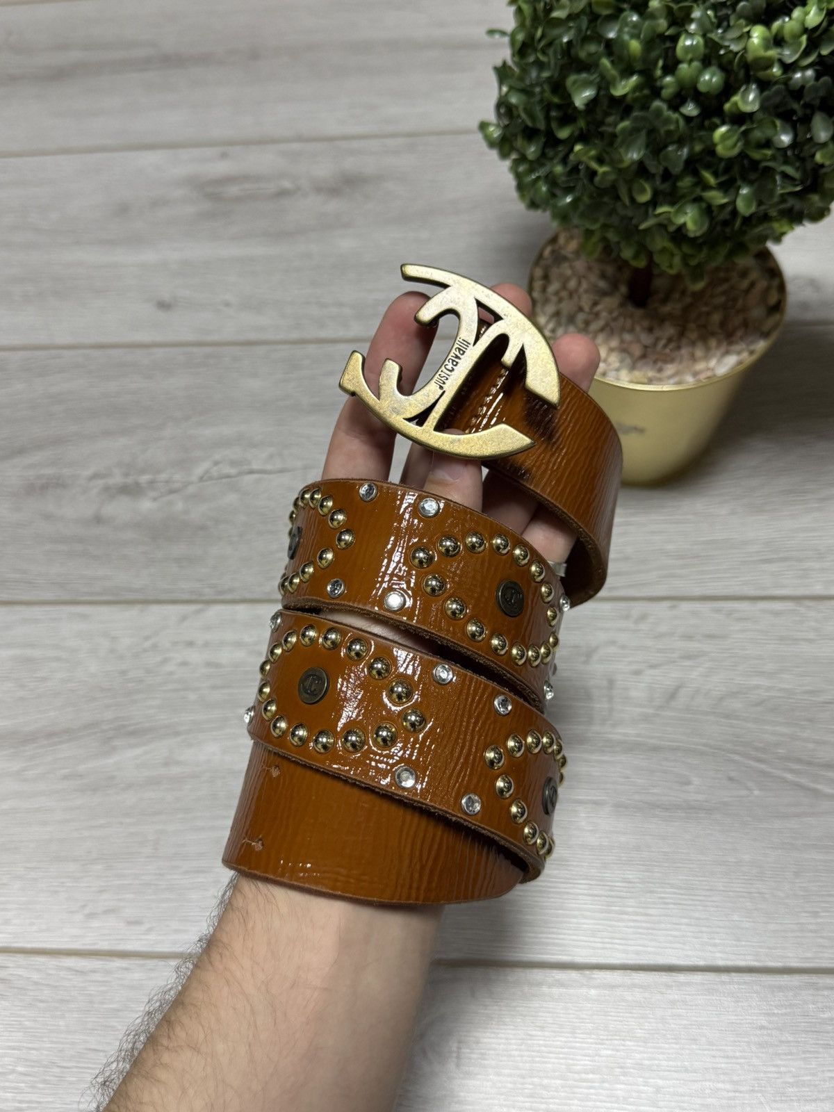 Just Cavalli Just Cavalli leather studded lacquered belt vintage eb0 Size ONE SIZE - 1 Thumbnail