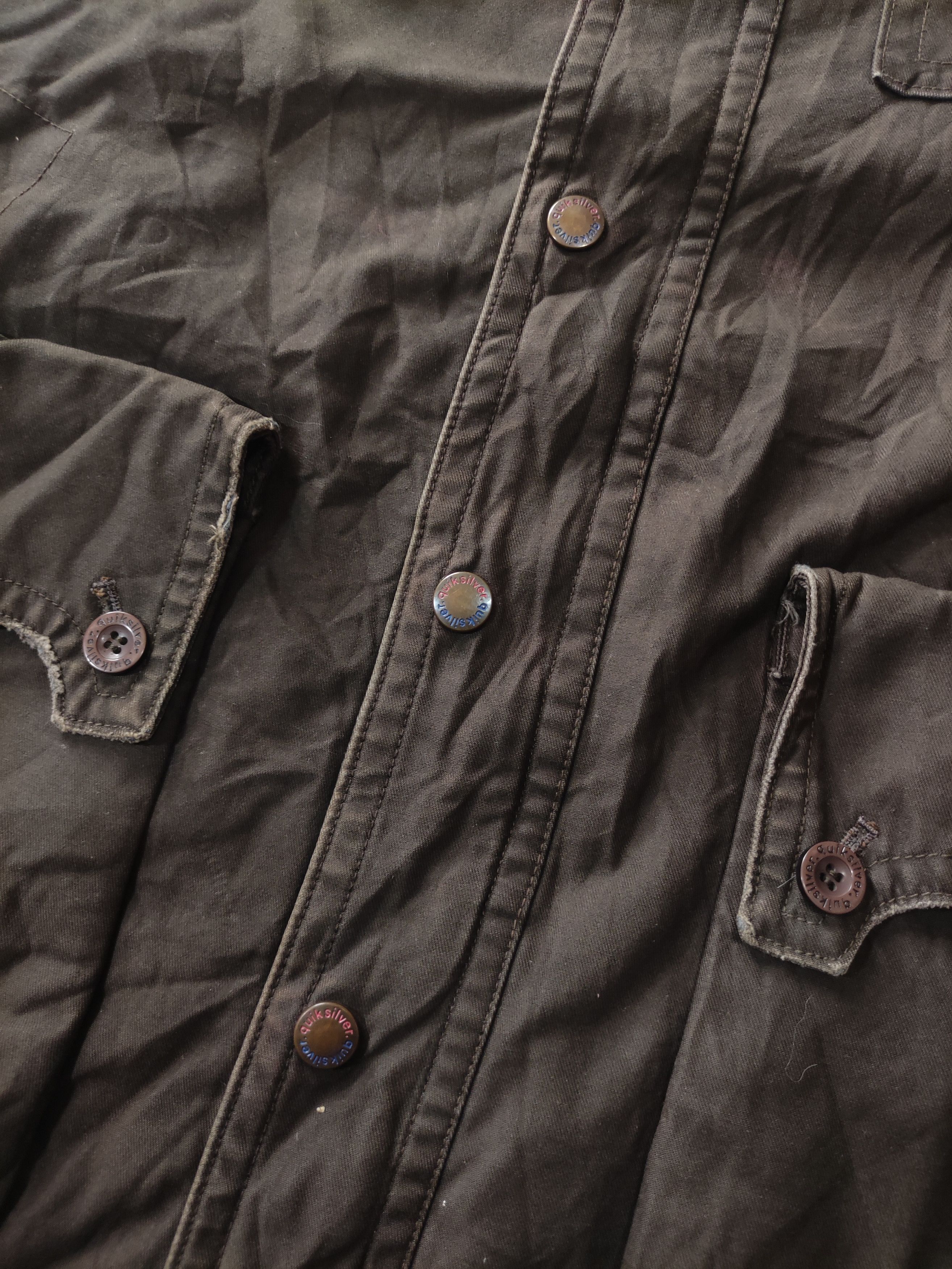 Quiksilver QUIKSILVER DARK BROWN CANVAS JACKET Size US L / EU 52-54 / 3 - 3 Thumbnail