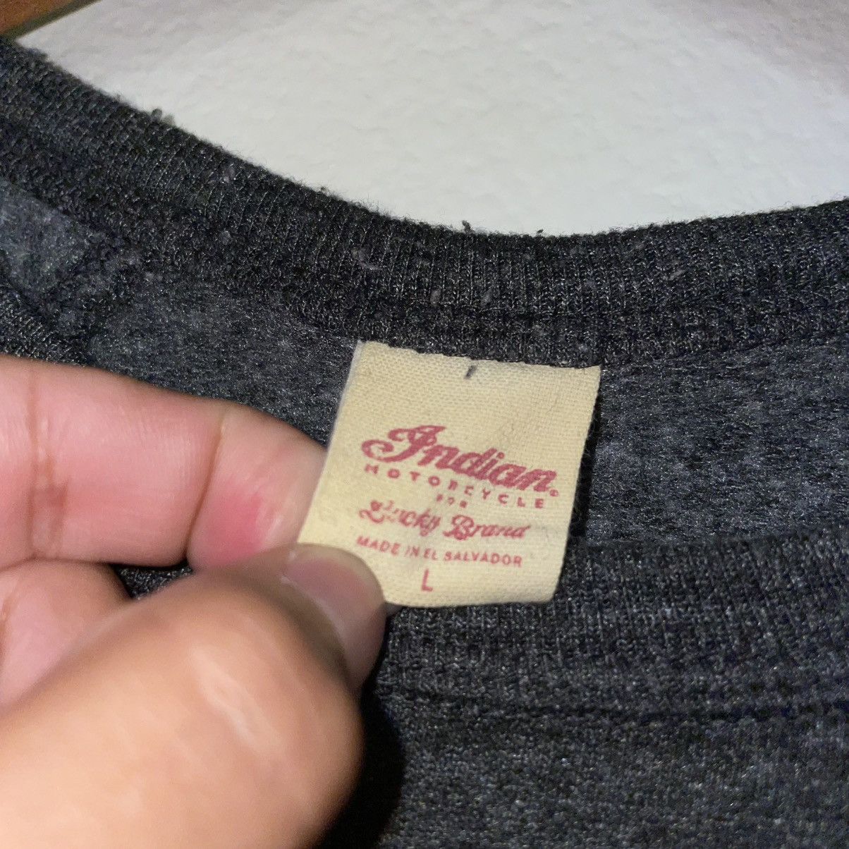 Indian Motorcycle × Lucky Brand Indian Motorcycles Raglin Sweatshirt Size US L / EU 52-54 / 3 - 3 Thumbnail