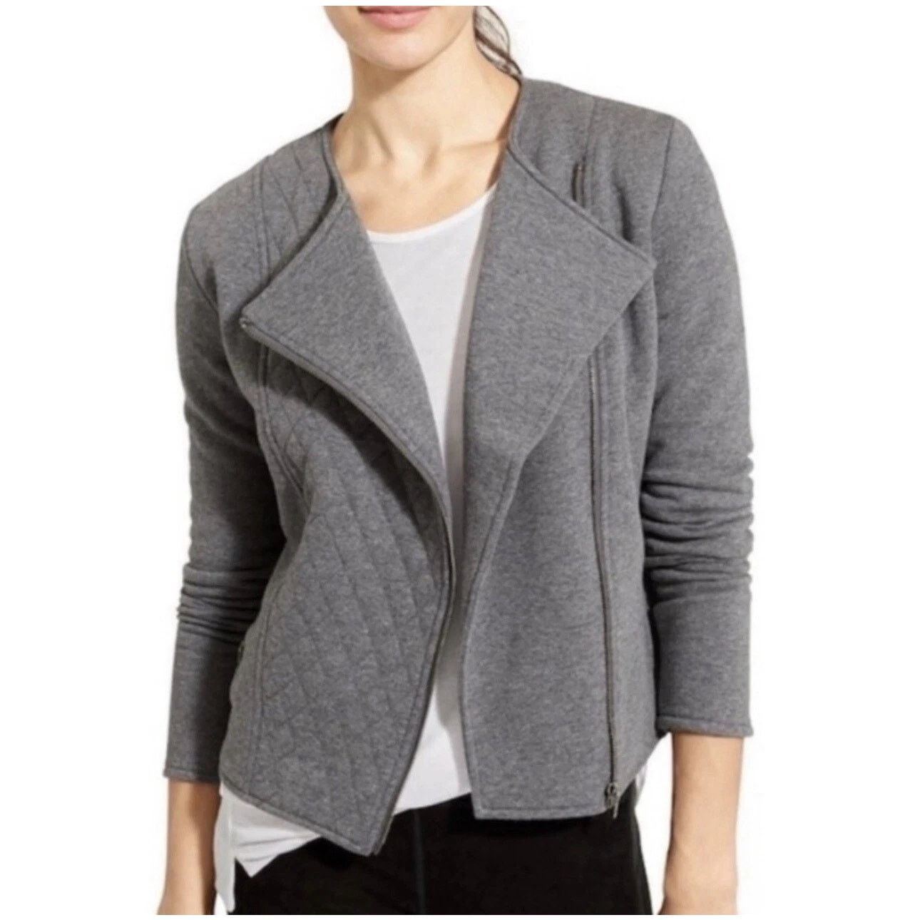 Athleta Athleta Belvedere Asymmetrical Moto Quilted Knit Jacket NWT Size XL / US 12-14 / IT 48-50 - 1 Thumbnail