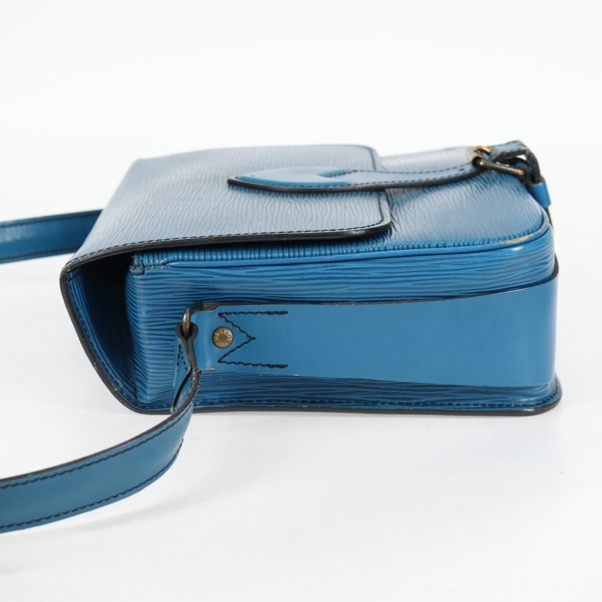 Louis Vuitton LOUIS VUITTON Epi Cartouchiere MM Shoulder Bag Blue M52245 Size ONE SIZE - 3 Thumbnail