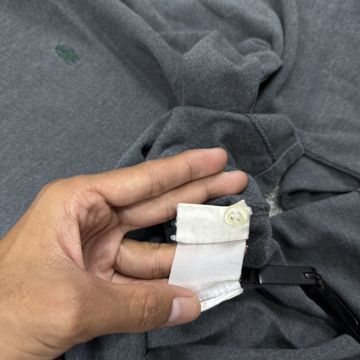 Polo Ralph Lauren POLO RALPH LAUREN grey long poloshirt Size US XXL / EU 58 / 5 - 6 Thumbnail