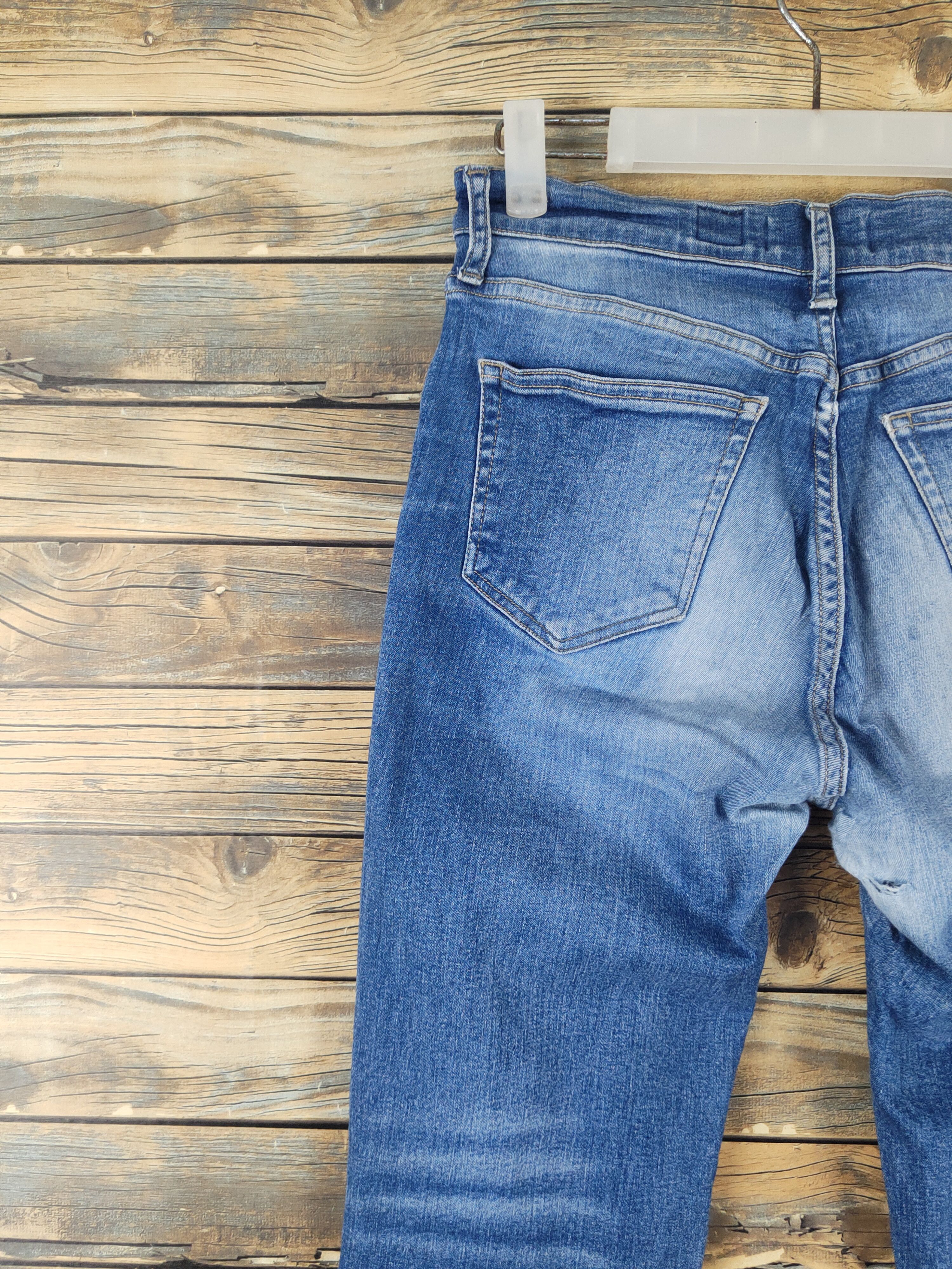Japanese Brand Japan vintage Blue Distressed Ripped denim Jeans #W1993 Size US 28 / EU 44 - 9 Thumbnail