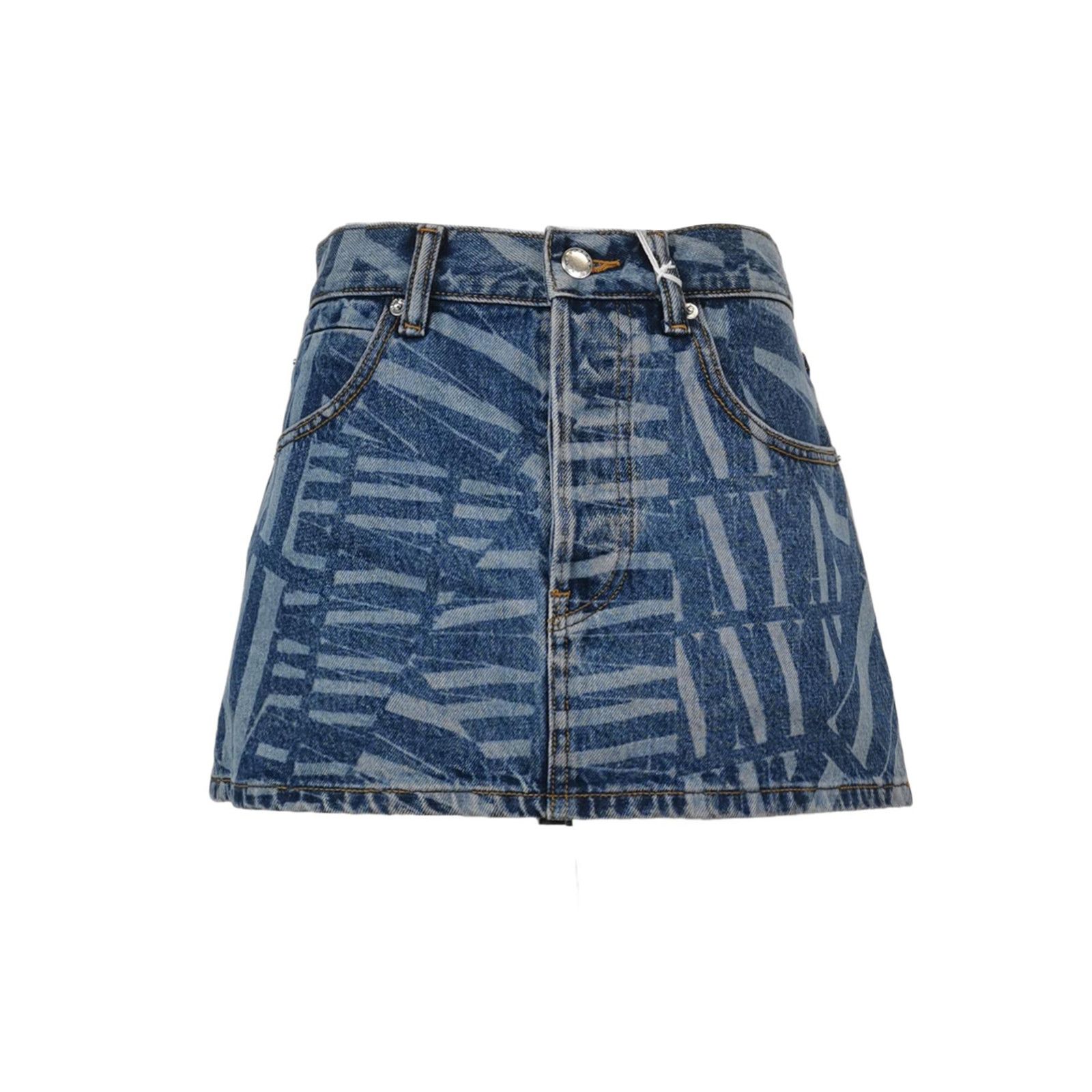 Alexander Wang Alexander Wang Logo Print Mini Skirt Size 26 Size 26" / US 2 / IT 38 - 1 Thumbnail