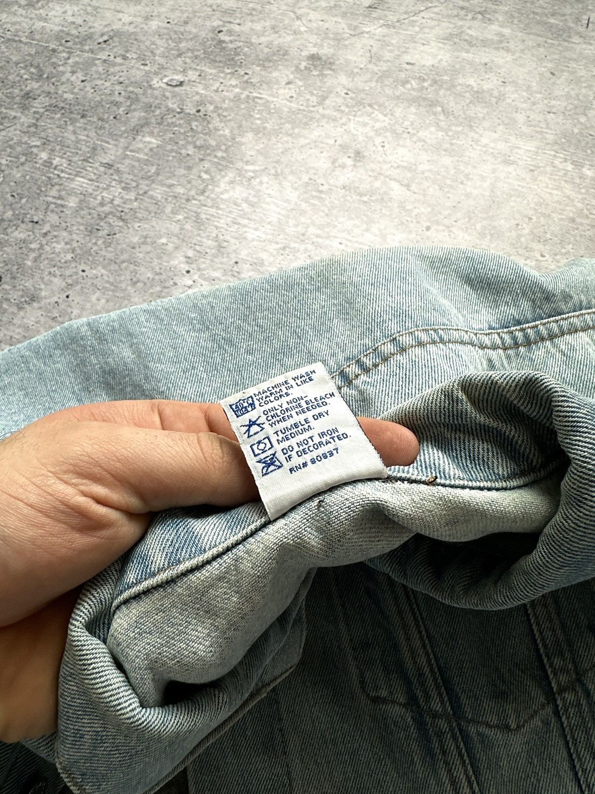 Vintage Vintage 80’s Denim Jeans Faded USA Logo Jacket Size US XL / EU 56 / 4 - 10 Thumbnail