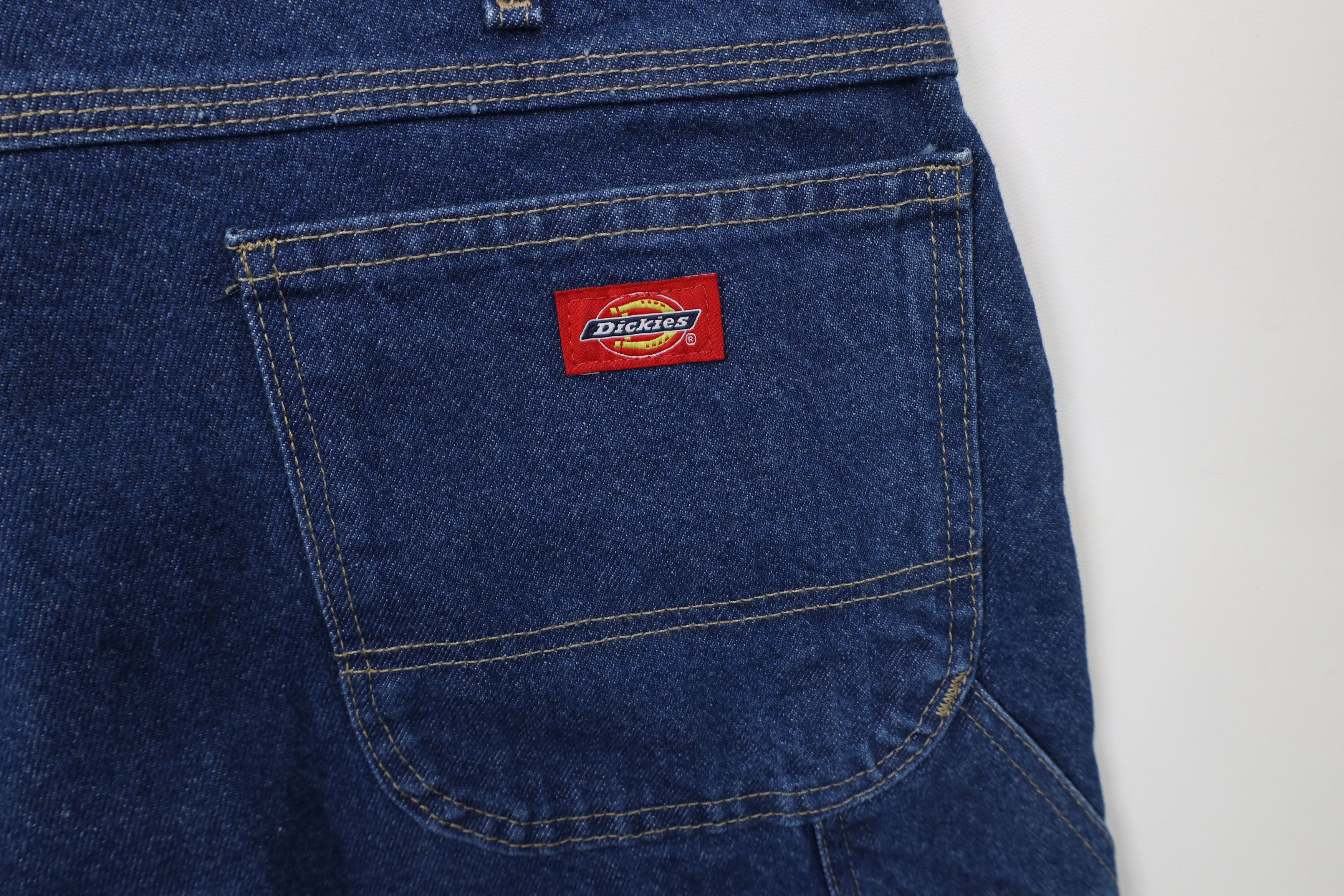 Dickies × Vintage Deadstock Vintage Y2K Dickies Wide Leg Dungaree Denim Jeans Size US 42 / EU 58 - 12 Thumbnail
