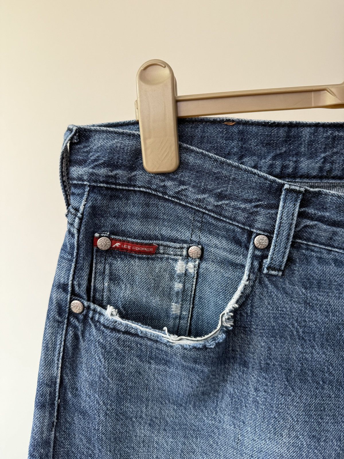 Lee Vintage Lee Cooper Men’s Blue Straight Leg Jeans Wash Denim Size US 35 - 5 Thumbnail