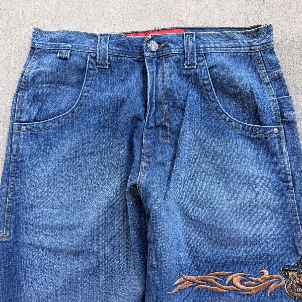 JNCO Rare Vintage JNCO Denim Tribal Wide Leg 90's 34 x 30 Size US 34 / EU 50 - 5 Thumbnail