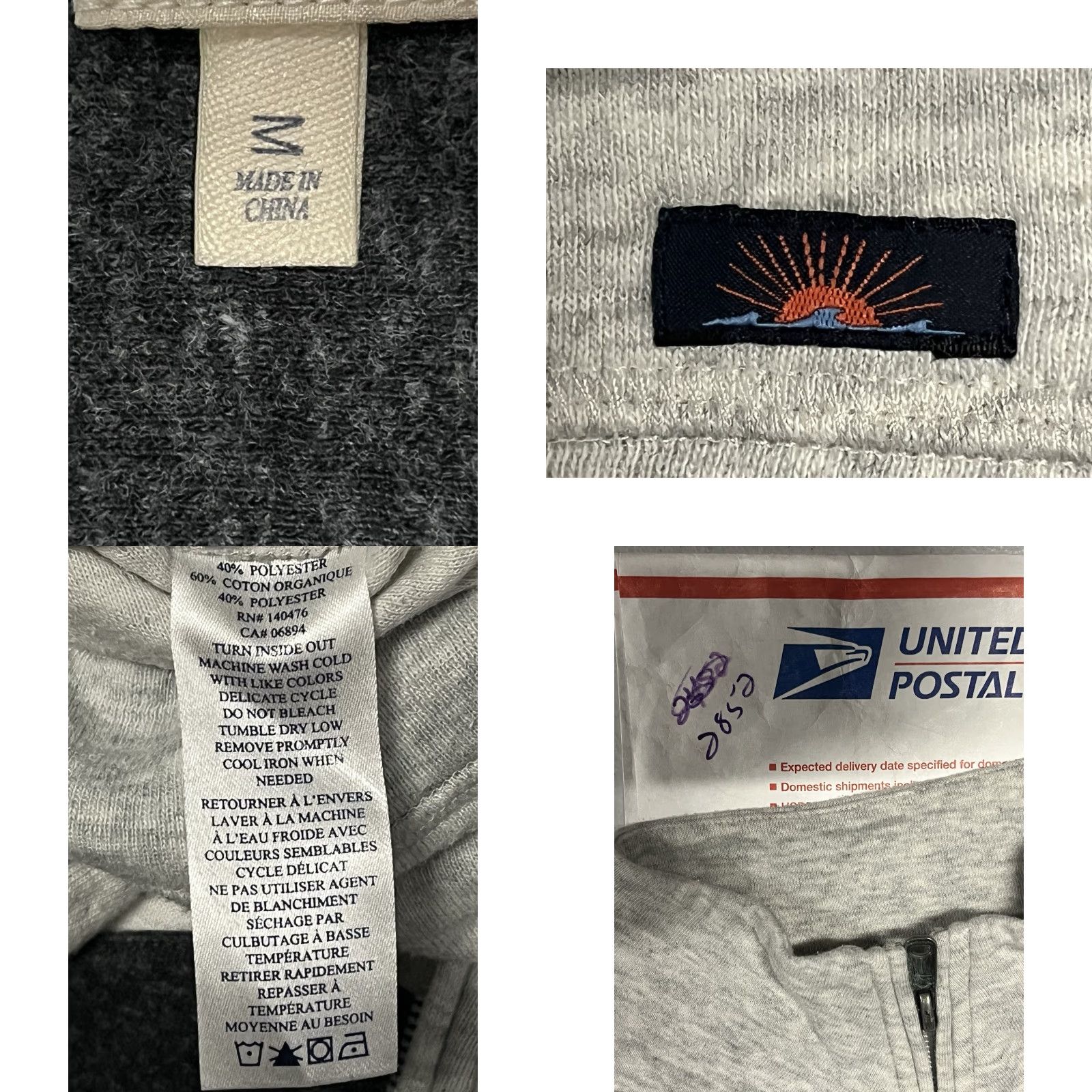 Faherty Faherty Sweatshirt Mock Neck Long Sleeve Cotton Knit Pullover Mens Medium Gray Size US M / EU 48-50 / 2 - 8 Thumbnail