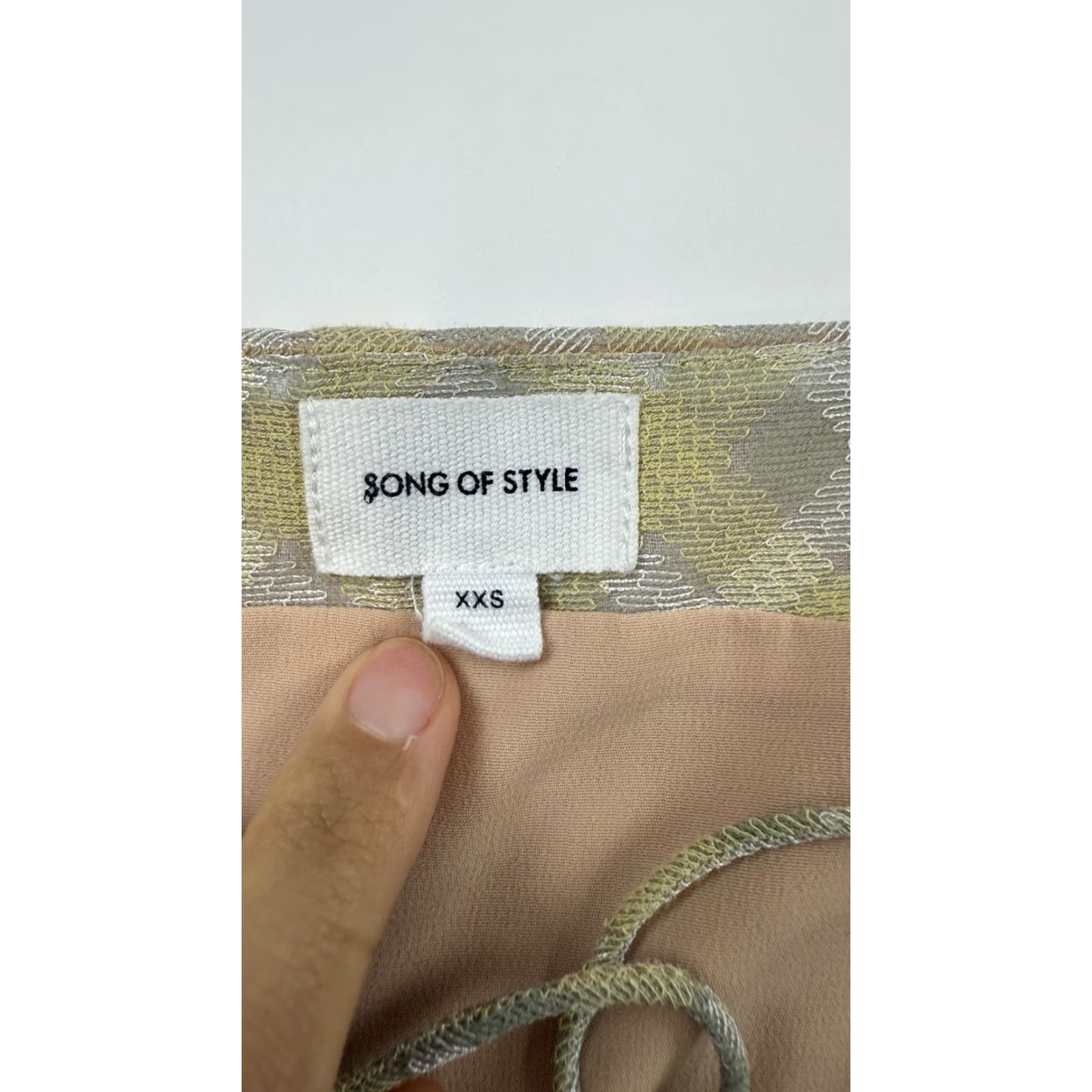 Vintage Song of Style Dress Womens XXS Yellow Plaid Textured Sleeveless Mini Lined Size XXS / US 00 / IT 34 - 2 Thumbnail