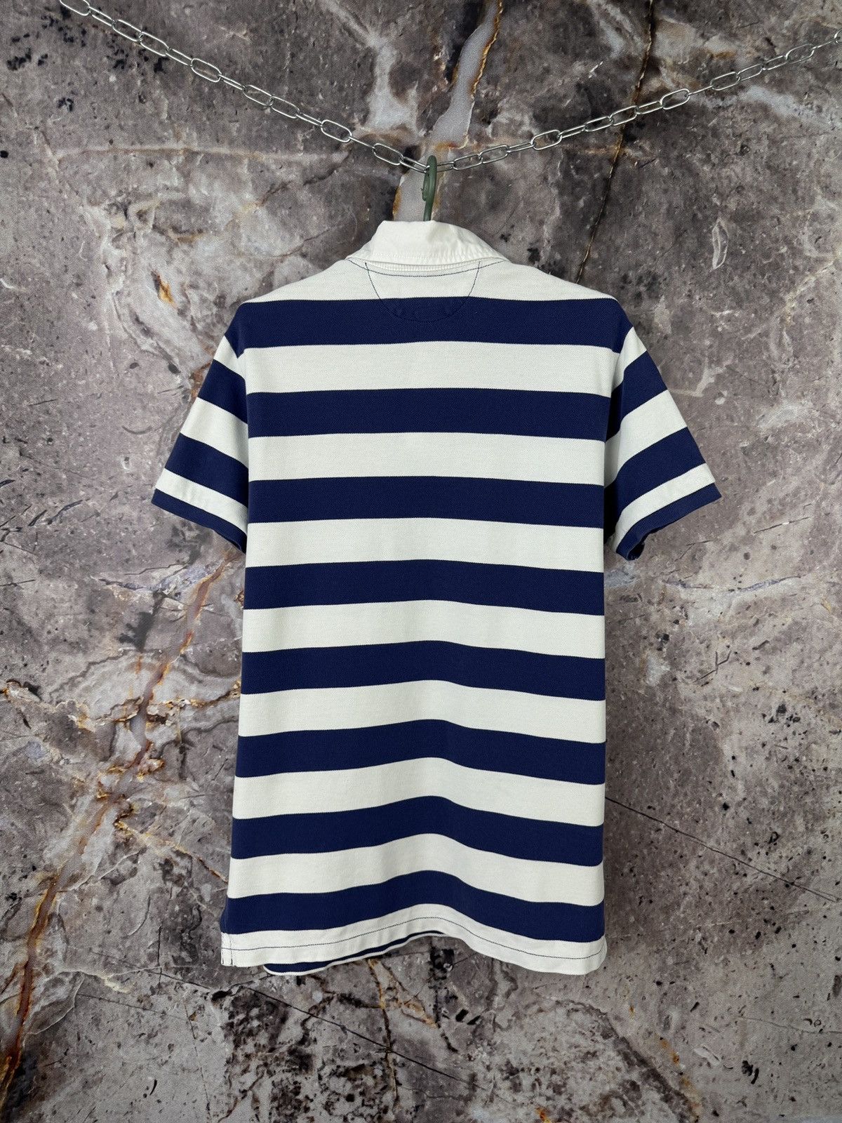 Ralph Lauren Men’s Polo Ralph Lauren Polo Shirt Striped White Blue Size M Size US M / EU 48-50 / 2 - 11 Thumbnail