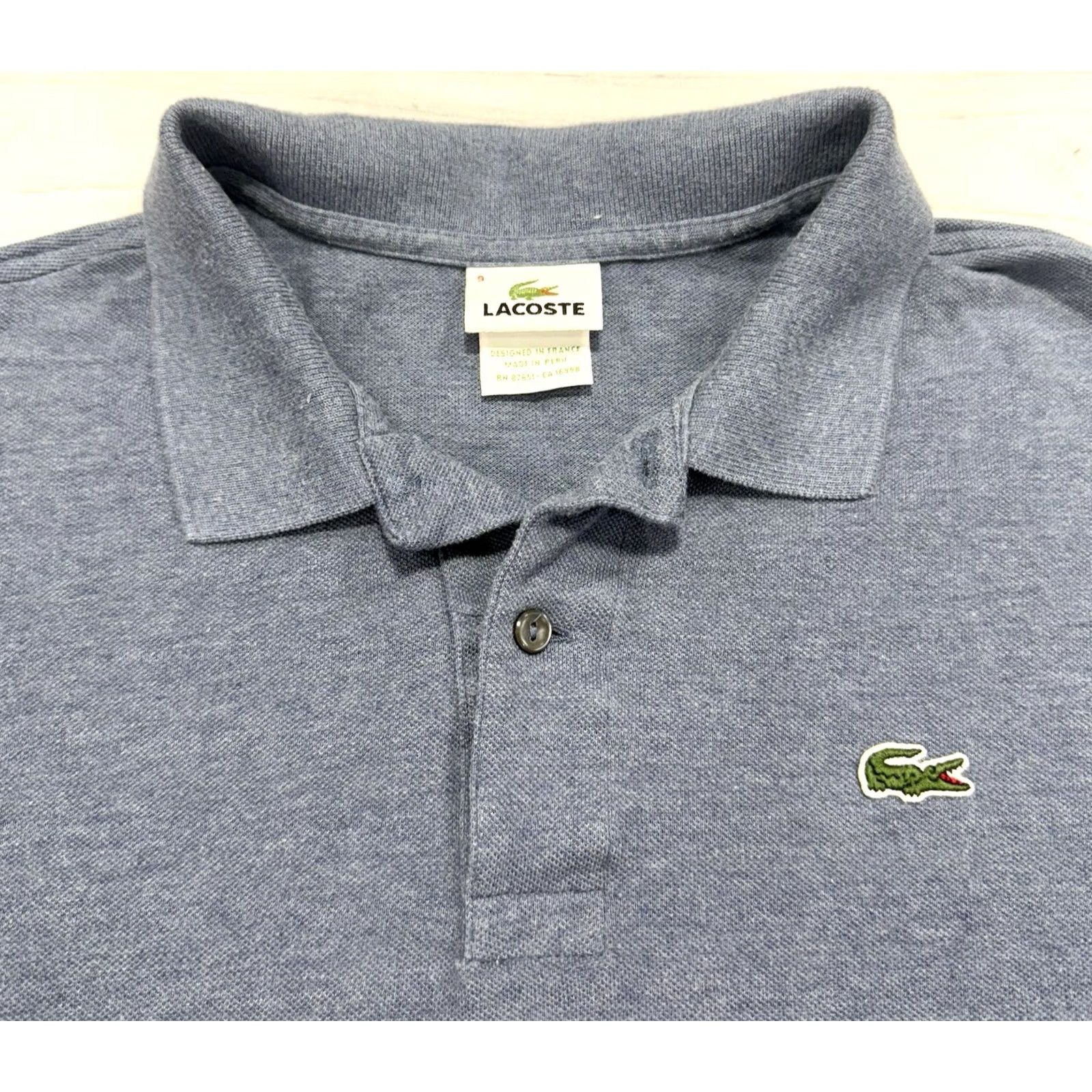 Lacoste Lacoste Polo Shirt Mens 4XL Blue Short Sleeve Cotton Preppy Tennis Shirt Size US XXL / EU 58 / 5 - 2 Thumbnail