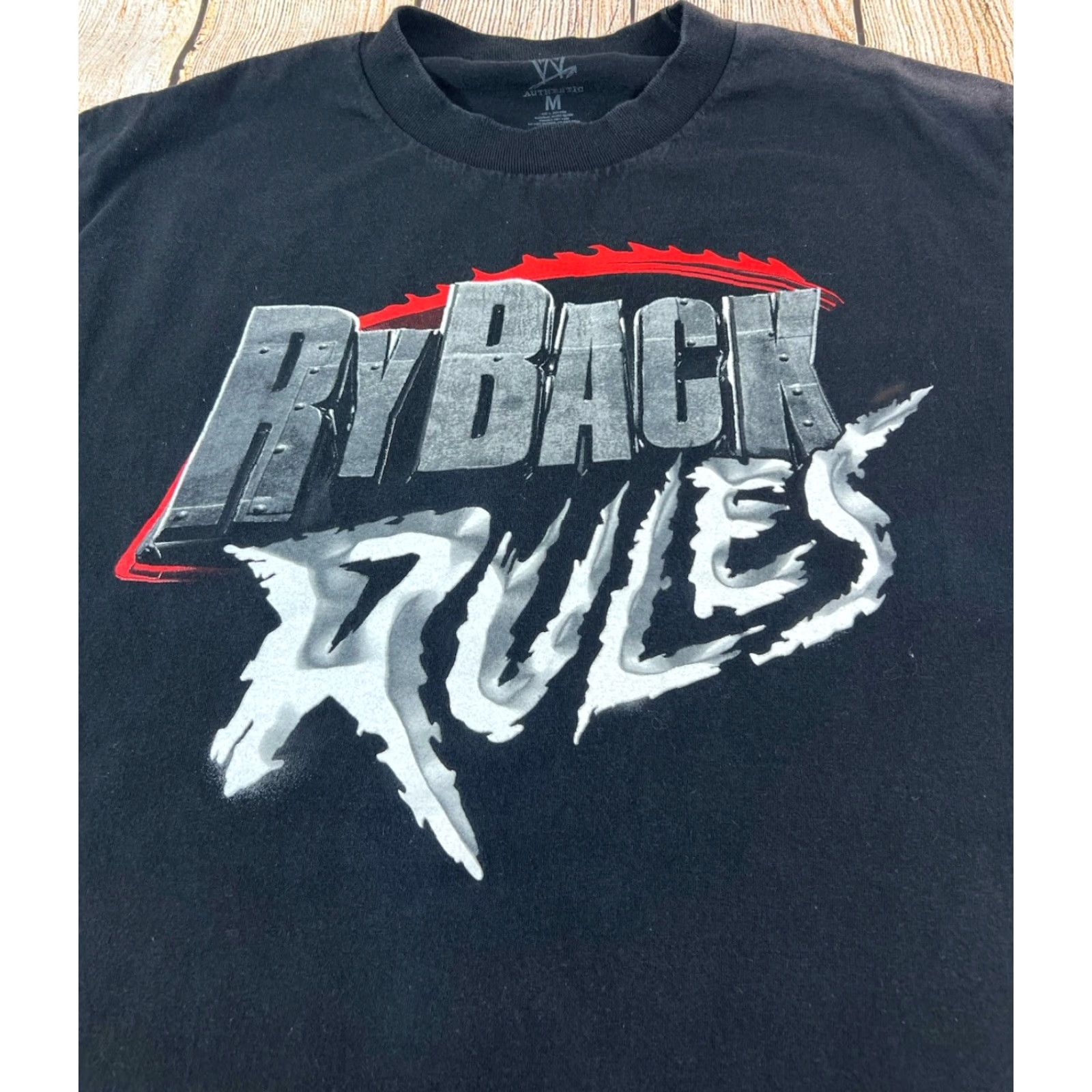 Vintage WWE Ryback Rules T Shirt Medium Men Black Short Sleeve Sports T-Shirt Size US M / EU 48-50 / 2 - 5 Thumbnail
