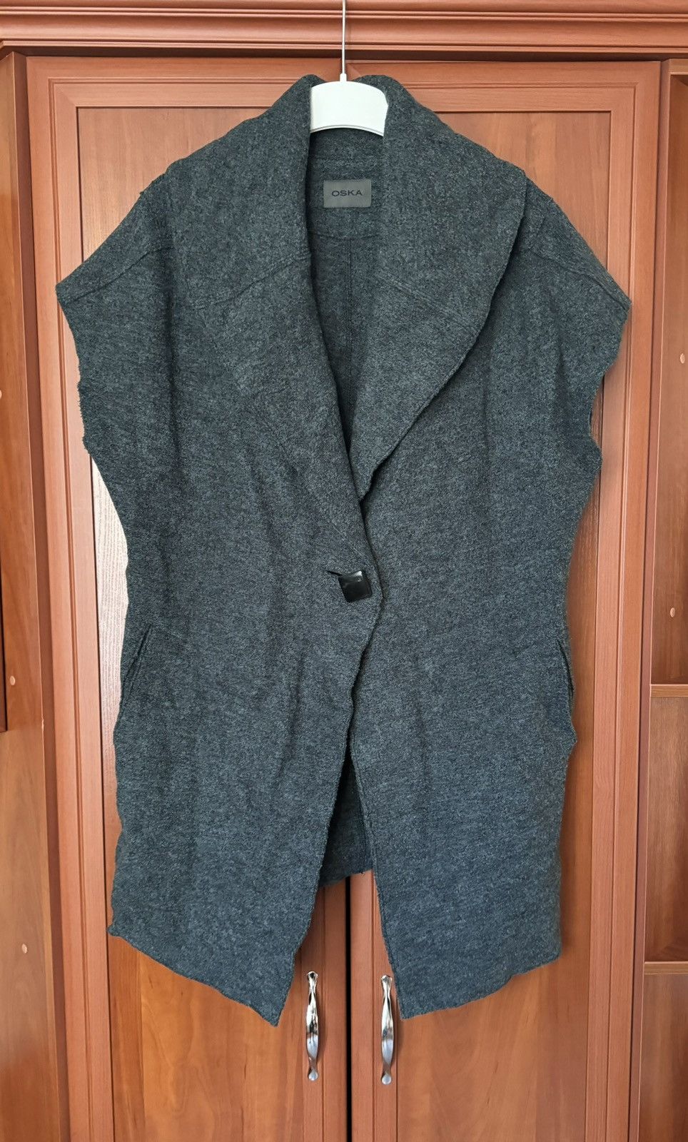 Designer × Vintage Oska 1 boiled Moessmer sleeveless coat vest jacket cape Size S / US 4 / IT 40 - 2 Thumbnail