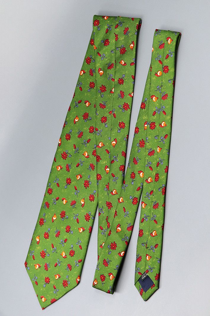 Other Vintage St. George Milano Green Silk Tie Size ONE SIZE - 7 Thumbnail