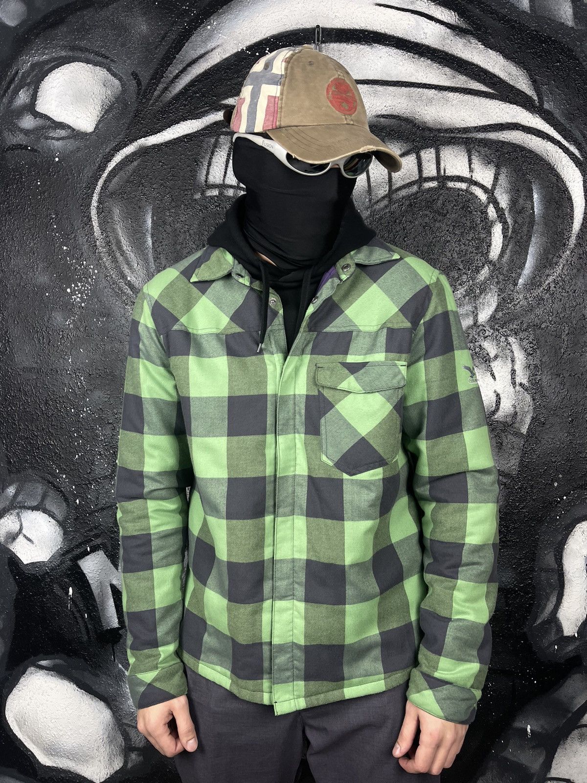 SALEWA Salewa Polarlite Outdoor Plaid Green Fleece Overshoot Jacket Men’s Size XXL Size US XXL / EU 58 / 5 - 3 Thumbnail
