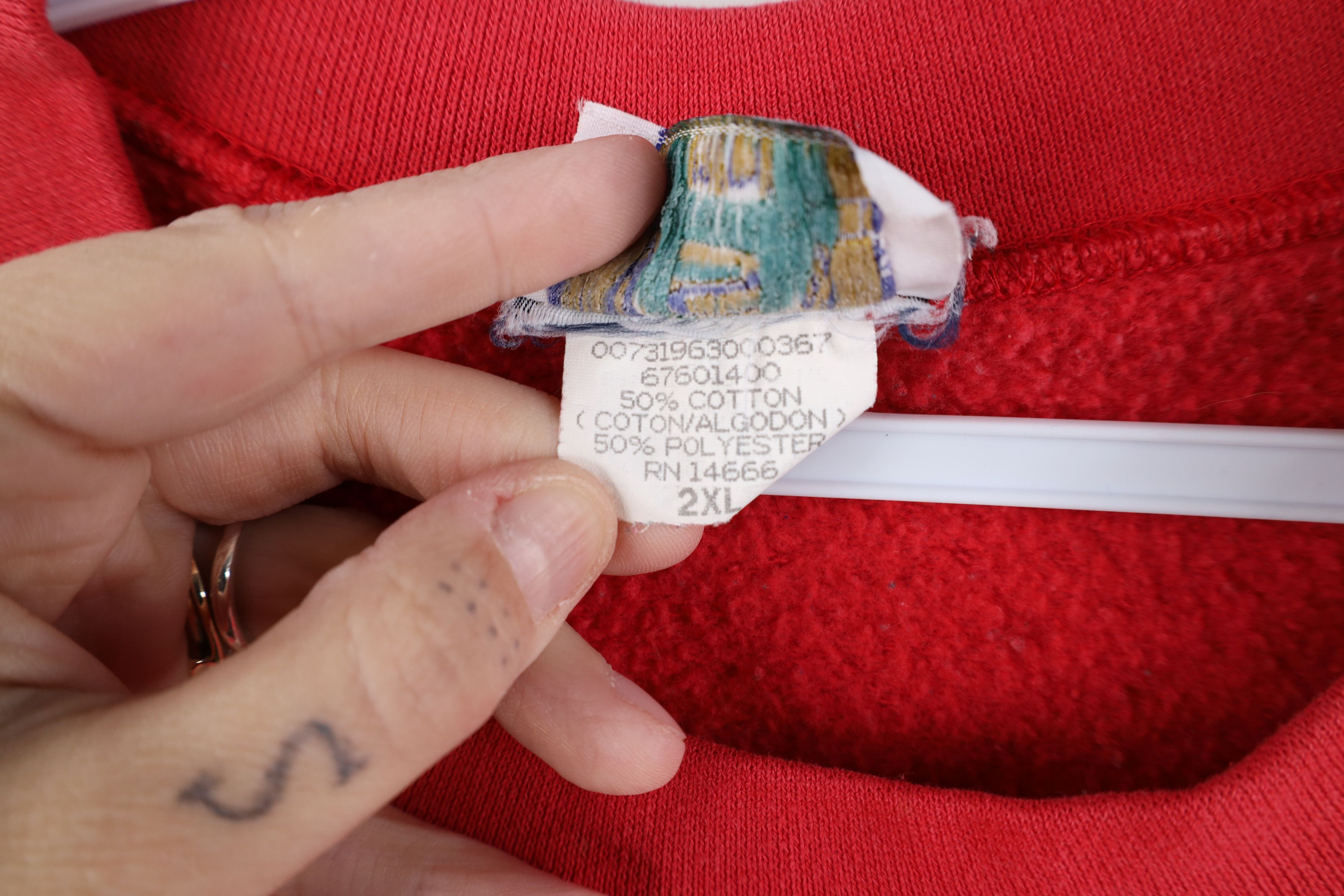 Vintage Vintage 90s Terra Community College Sweatshirt USA Red Size US XXL / EU 58 / 5 - 7 Thumbnail