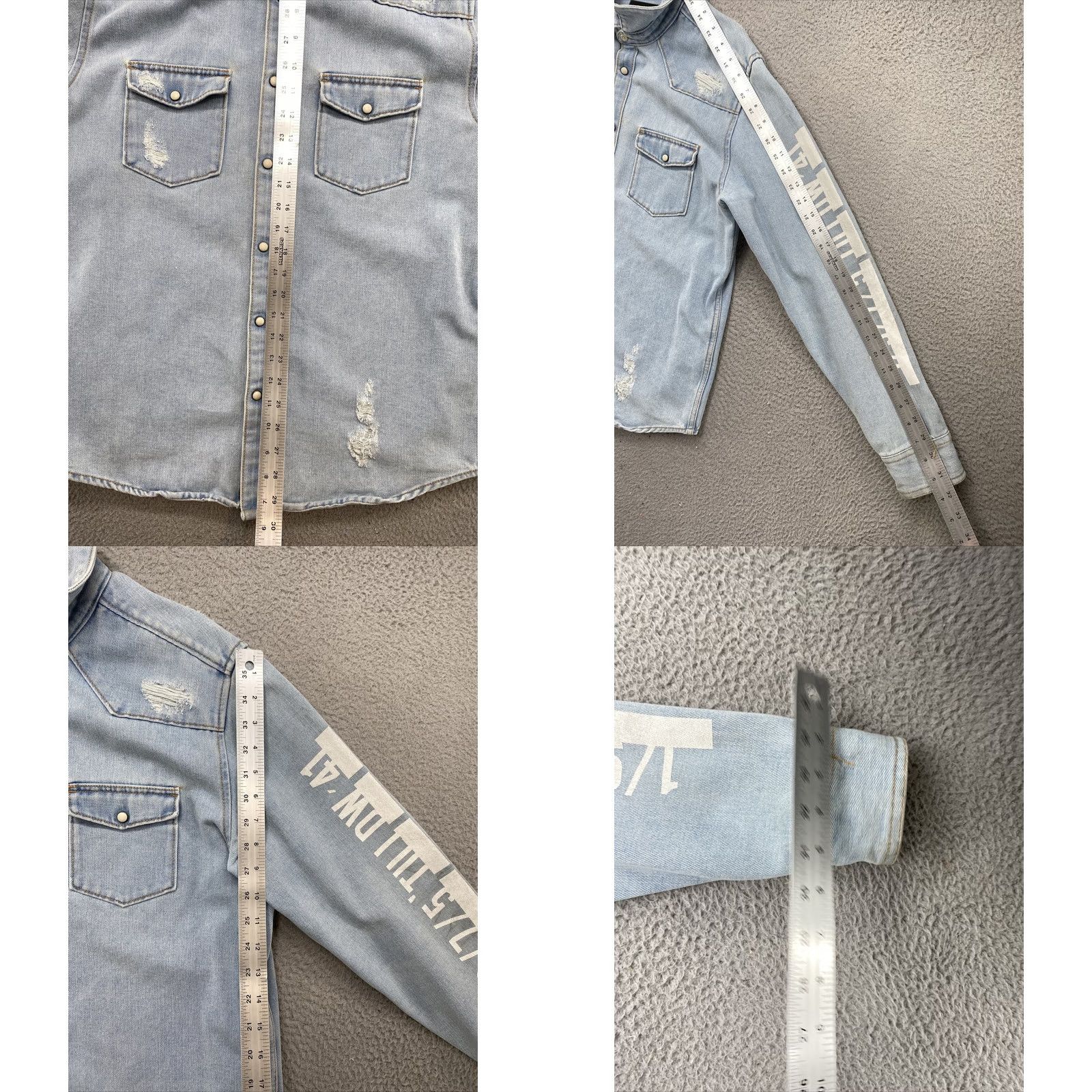 Zara Zara Man Denim Pearl Snap Up Distressed Long Sleeve Regular Fit Shirt L Blue Cotton Denim Button-Up Shirt Mens Regular Fit Mom? Size US L / EU 52-54 / 3 - 8 Thumbnail