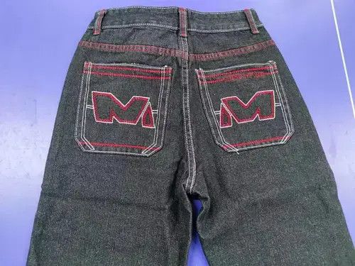 Other M Letter Embroidered Multi-Pocket Street Vintage Jeans Size US 26 / EU 42 - 4 Thumbnail