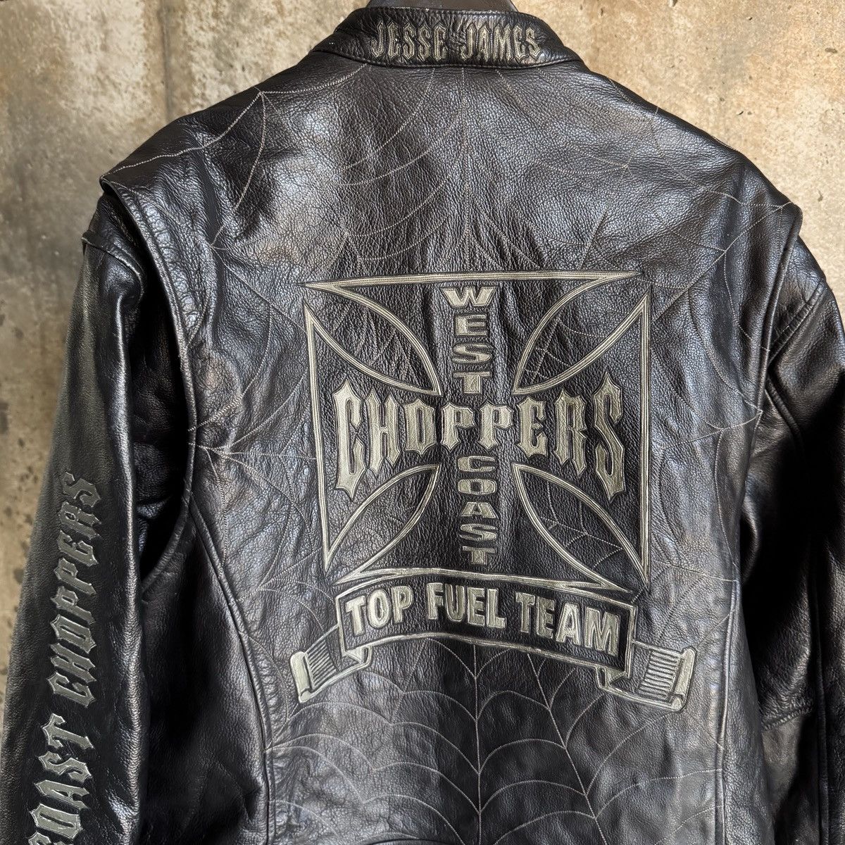 West Coast Choppers Vintage WEST COAST CHOPPERS Jesse James WCC Leather Jacket Size US XL / EU 56 / 4 - 1 Thumbnail