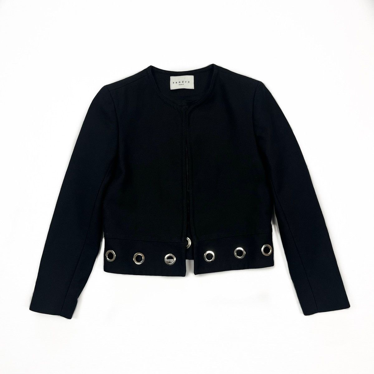 Sandro Sandro Paris Cropped Blazer jacket Size 36 Black Size XS / US 0-2 / IT 36-38 - 1 Thumbnail