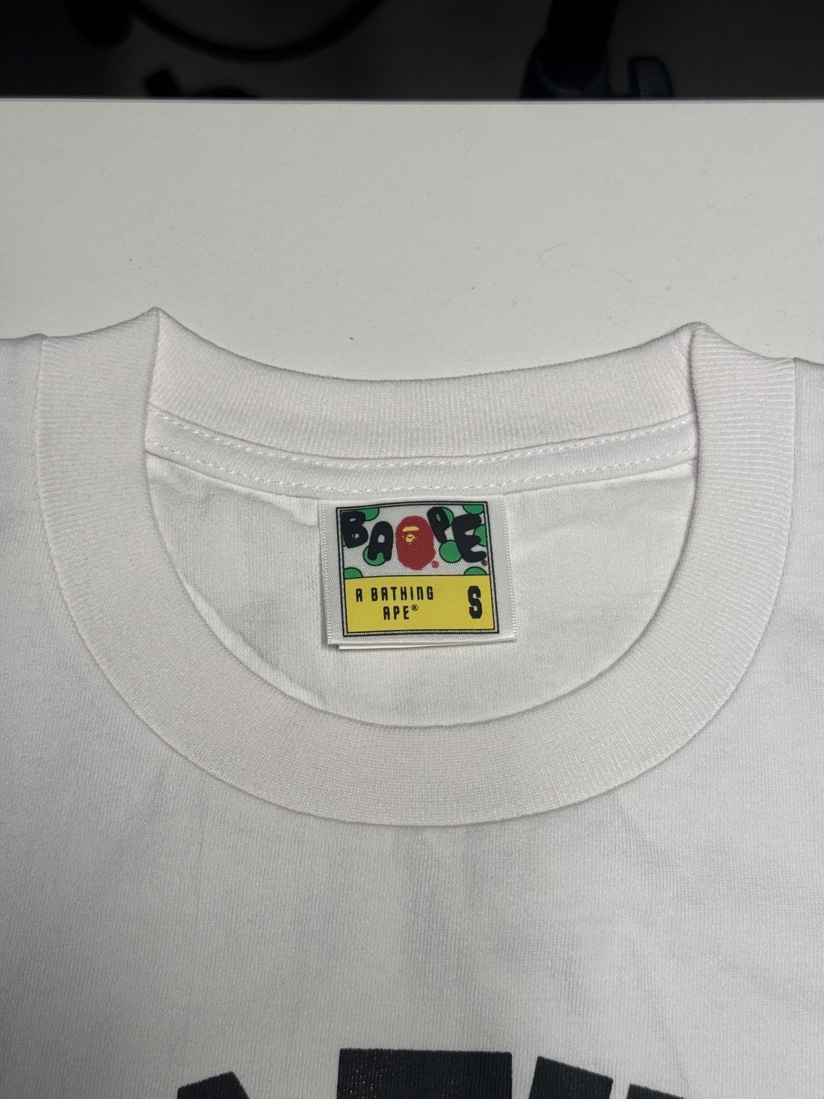 Bape A Bathing Ape (BAPE) College Logo Tee (White/Camo Ape Head) Size US S / EU 44-46 / 1 - 3 Thumbnail