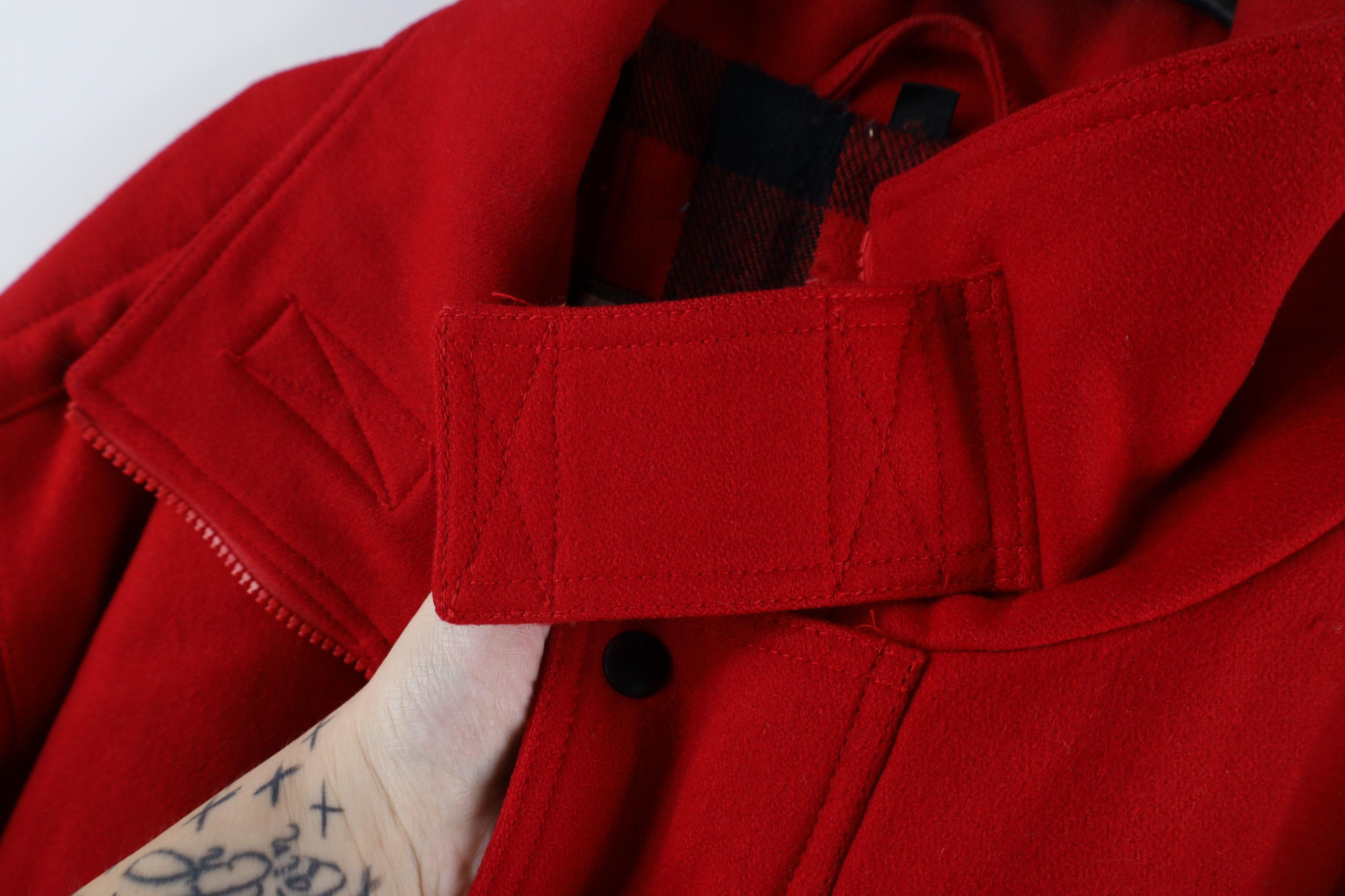 Vintage Vintage 90s Streetwear Wool Cafe Racer Bomber Jacket Red Size US L / EU 52-54 / 3 - 8 Thumbnail
