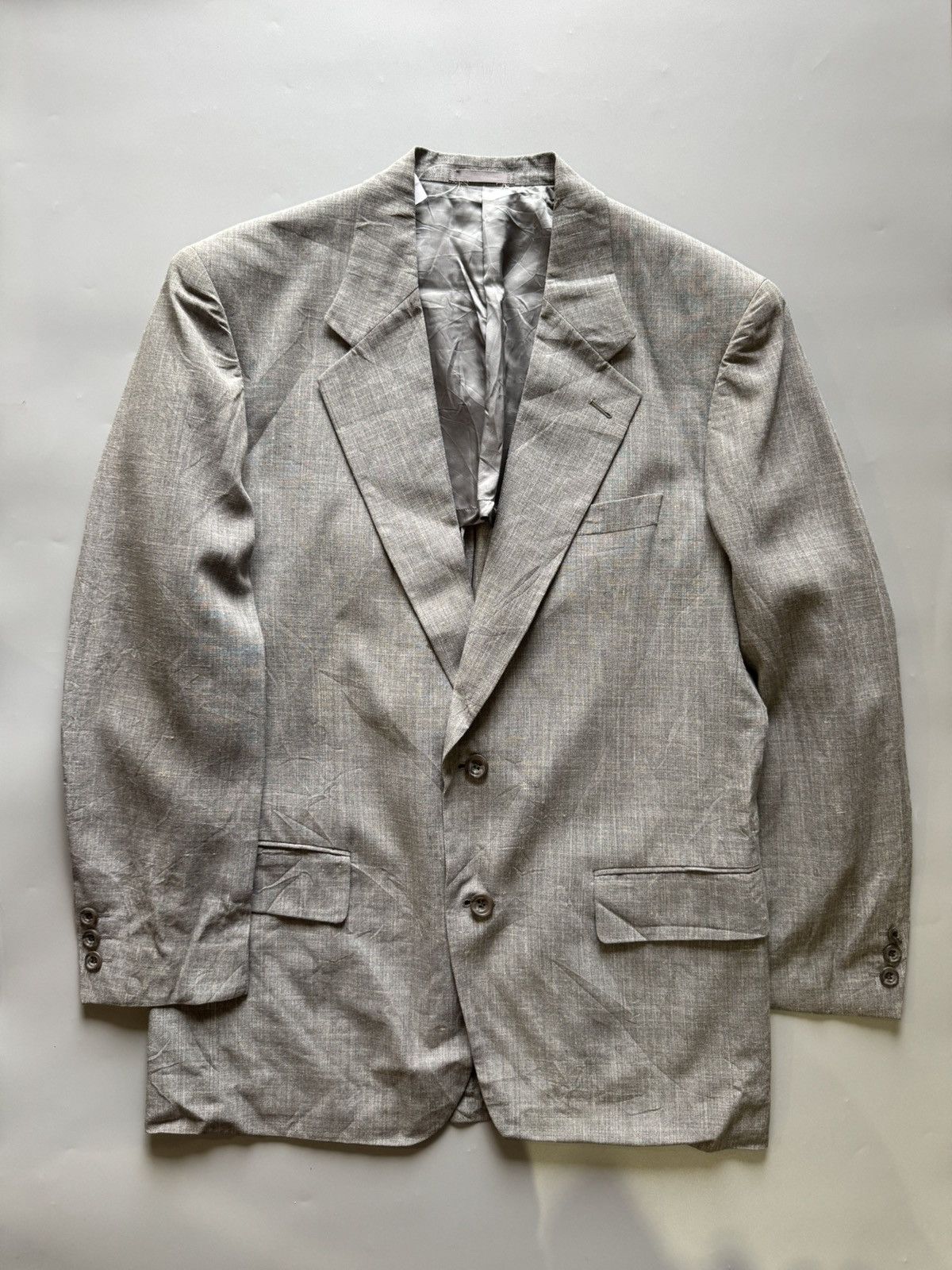 Issey Miyake Vintage 1990s Issey Miyake Design Linen Blazers Size 40L - 1 Thumbnail
