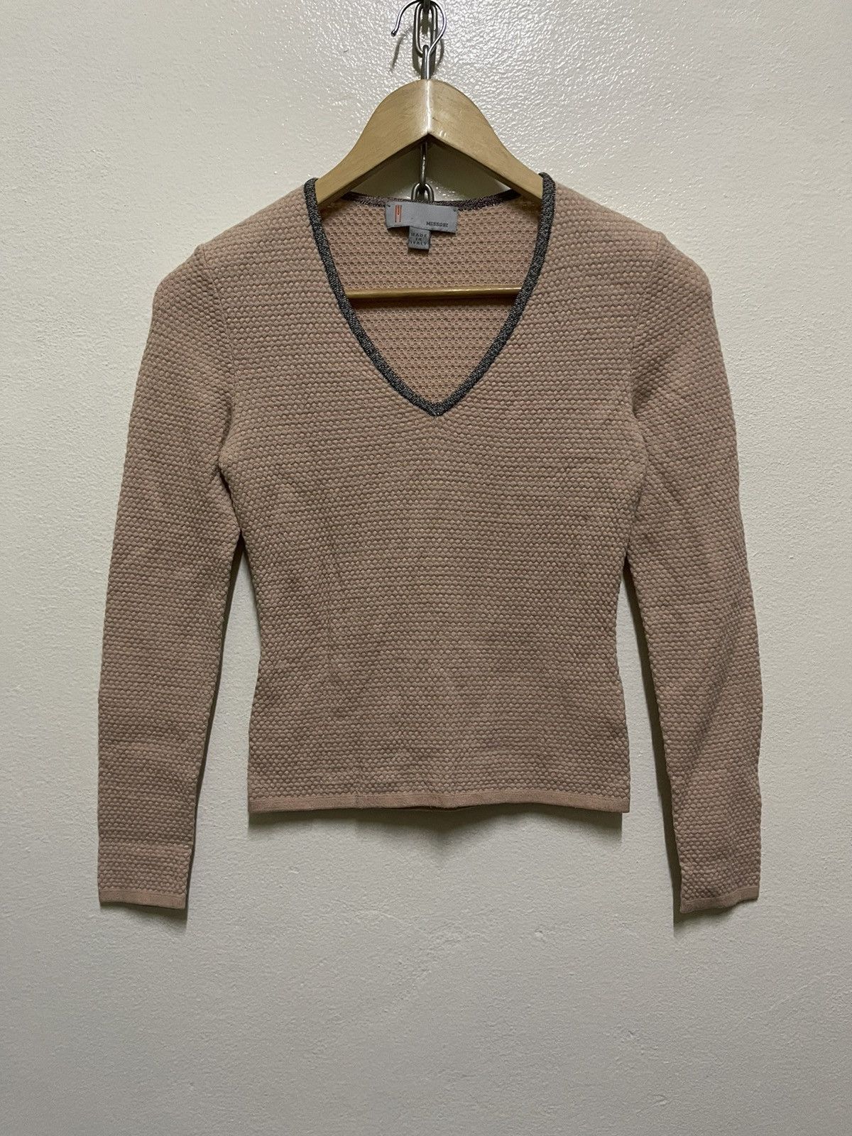 Missoni × Vintage Missoni Long Sleeve V Neck Italy Size XS / US 0-2 / IT 36-38 - 2 Thumbnail