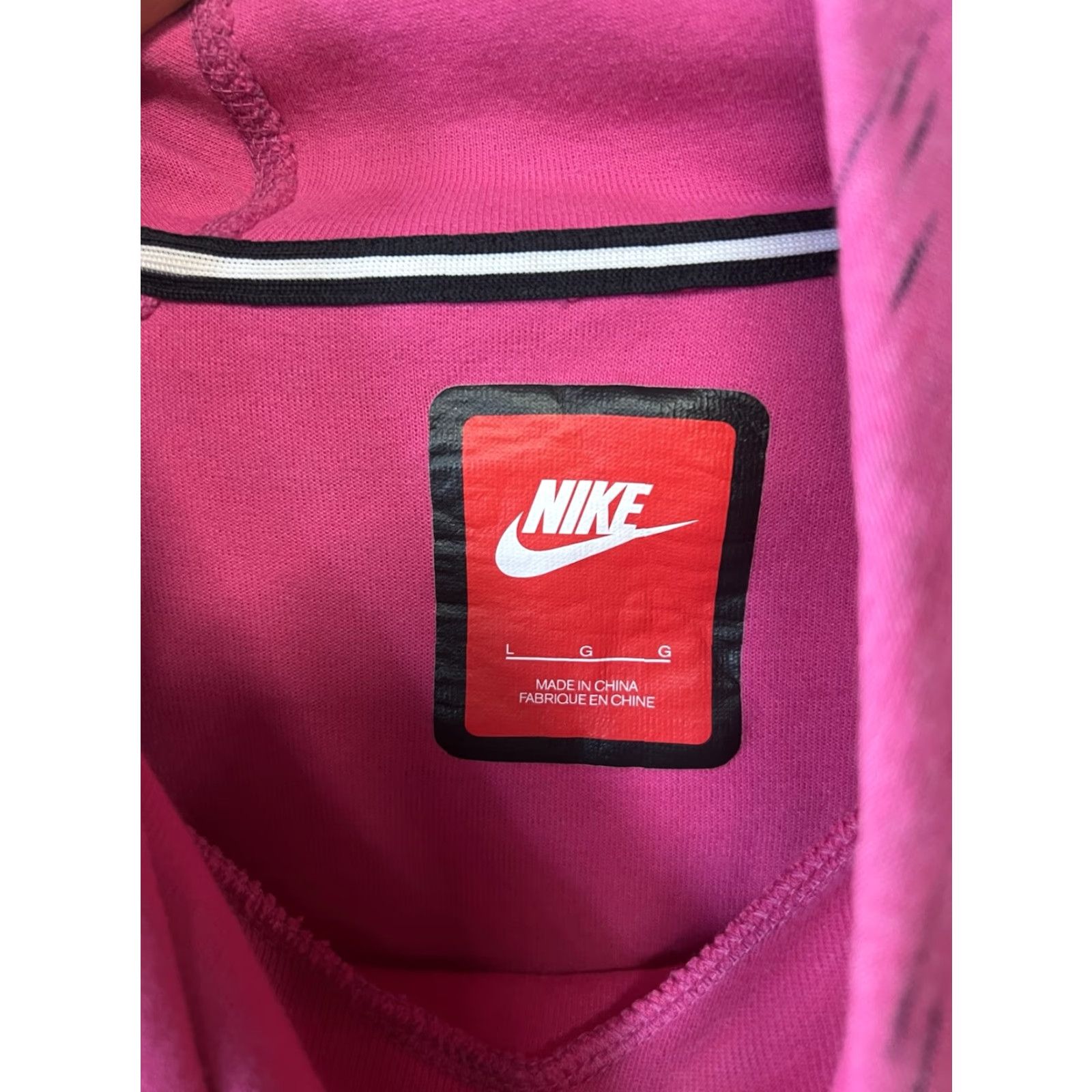 Nike Nike Sportswear Womens Sweatshirt Pullover Pink Waffled Neck Size L Size L / US 10 / IT 46 - 3 Thumbnail