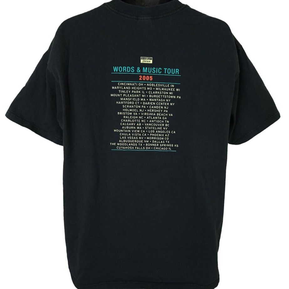 Vintage John Mellencamp T Shirt Vintage Y2K 2005 Words & Music Tour Size US XL / EU 56 / 4 - 3 Thumbnail