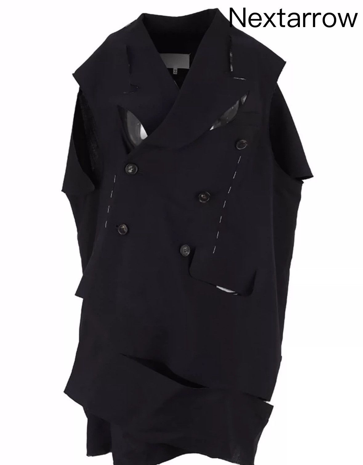 Maison Margiela MAISON MARGIELA SS19 Show Destruction Wool Cloak Coat Size US S / EU 44-46 / 1 - 1 Thumbnail