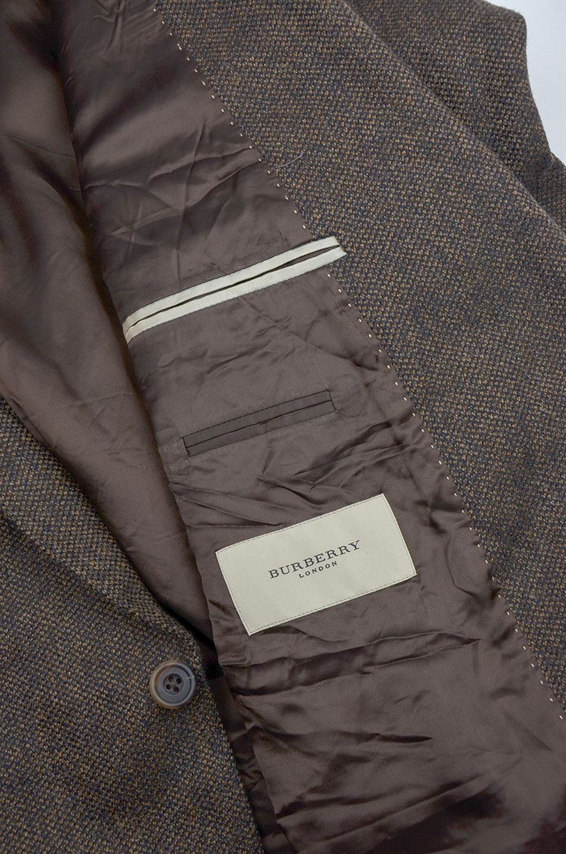 Burberry Burberry Brown Flannel Classic British Style Blazer 52 Size 52R - 7 Thumbnail