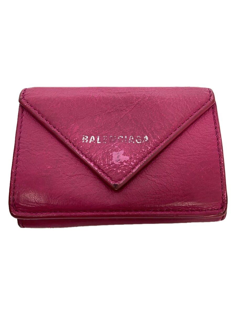 Balenciaga Balenciaga Gris Acier Fonce Leather Bi-Fold Wallet Pink Size ONE SIZE - 1 Thumbnail