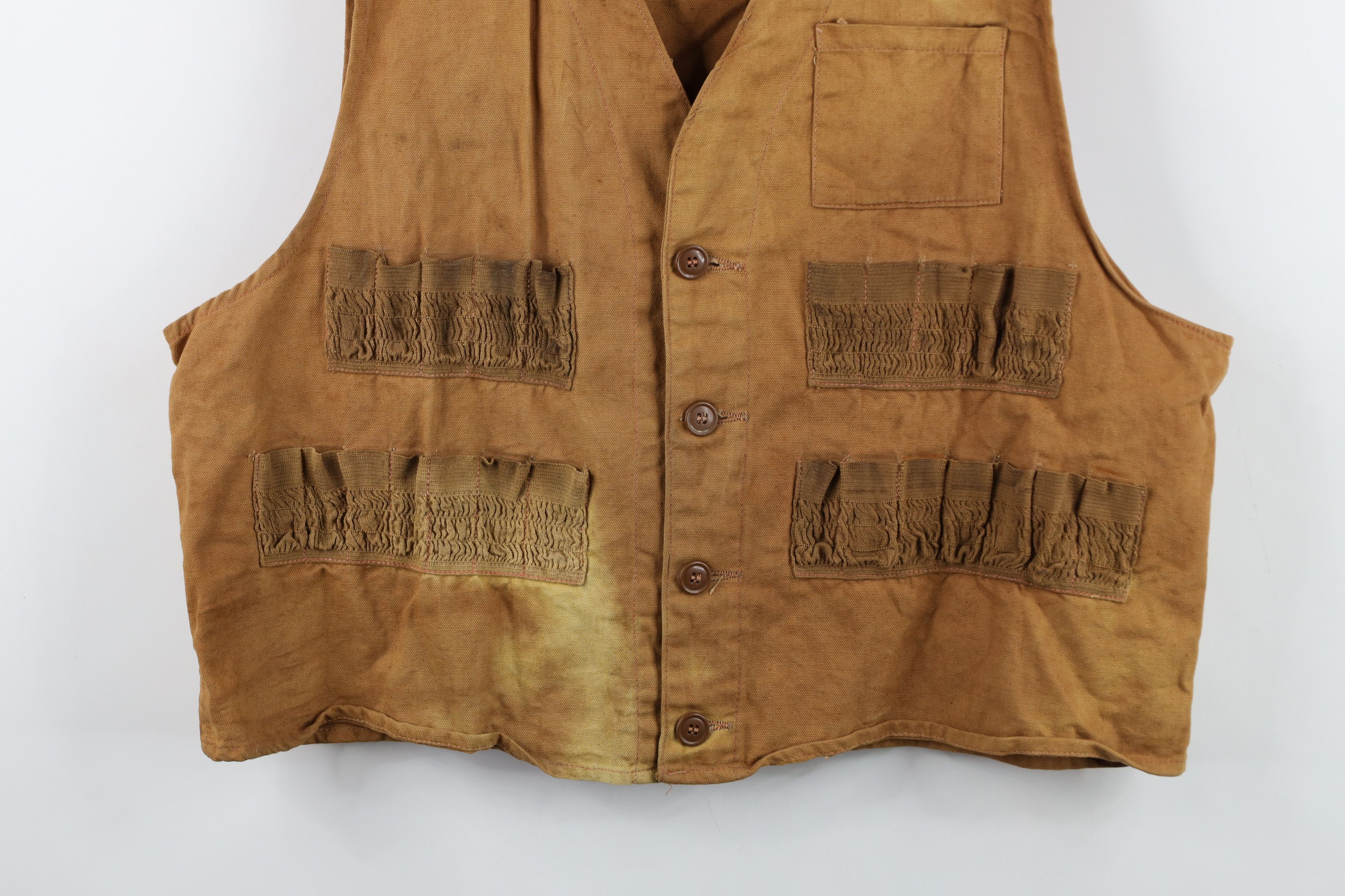 Vintage Vintage 60s Streetwear Hunting Birding Vest Jacket Brown Size US XL / EU 56 / 4 - 3 Thumbnail