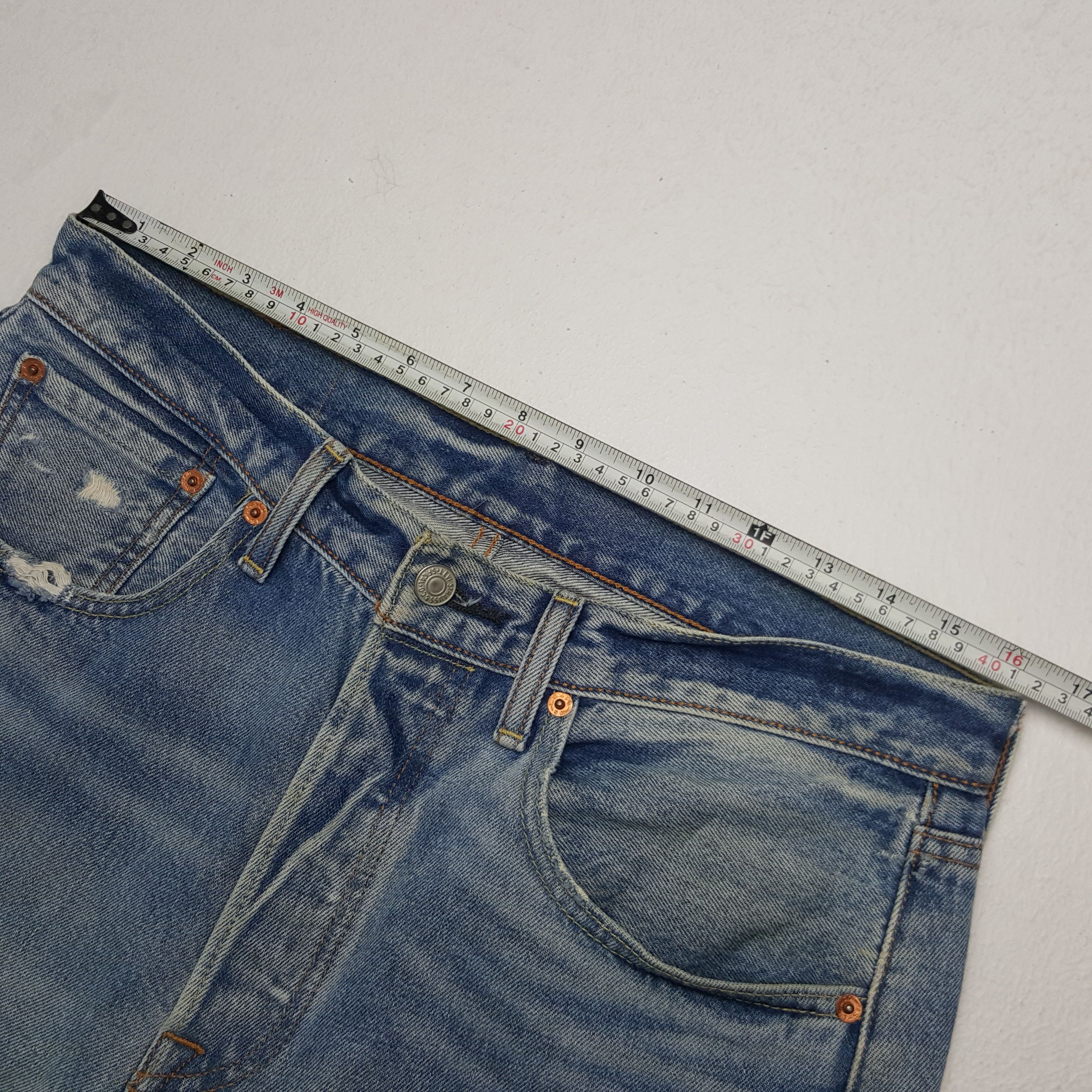 Levi's × Vintage Vintage Levi's 501 American Distressed Style Denim Jeans Size US 32 / EU 48 - 10 Thumbnail